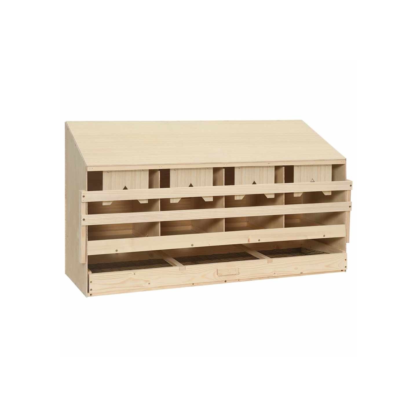 Pondoir 4 compartiments 106x40x59 cm bois de pin massif