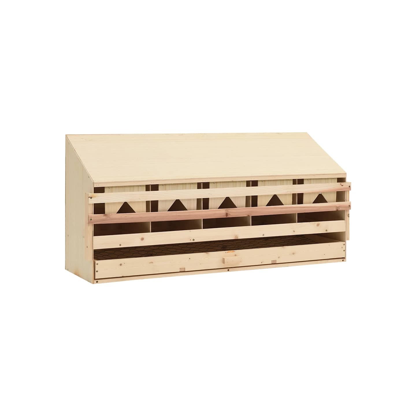Pondoir 5 compartiments 117x33x54 cm bois de pin massif