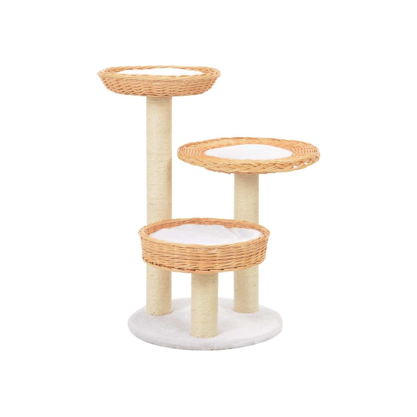 Arbre à chat avec griffoir en sisal Naturel Bois de saule