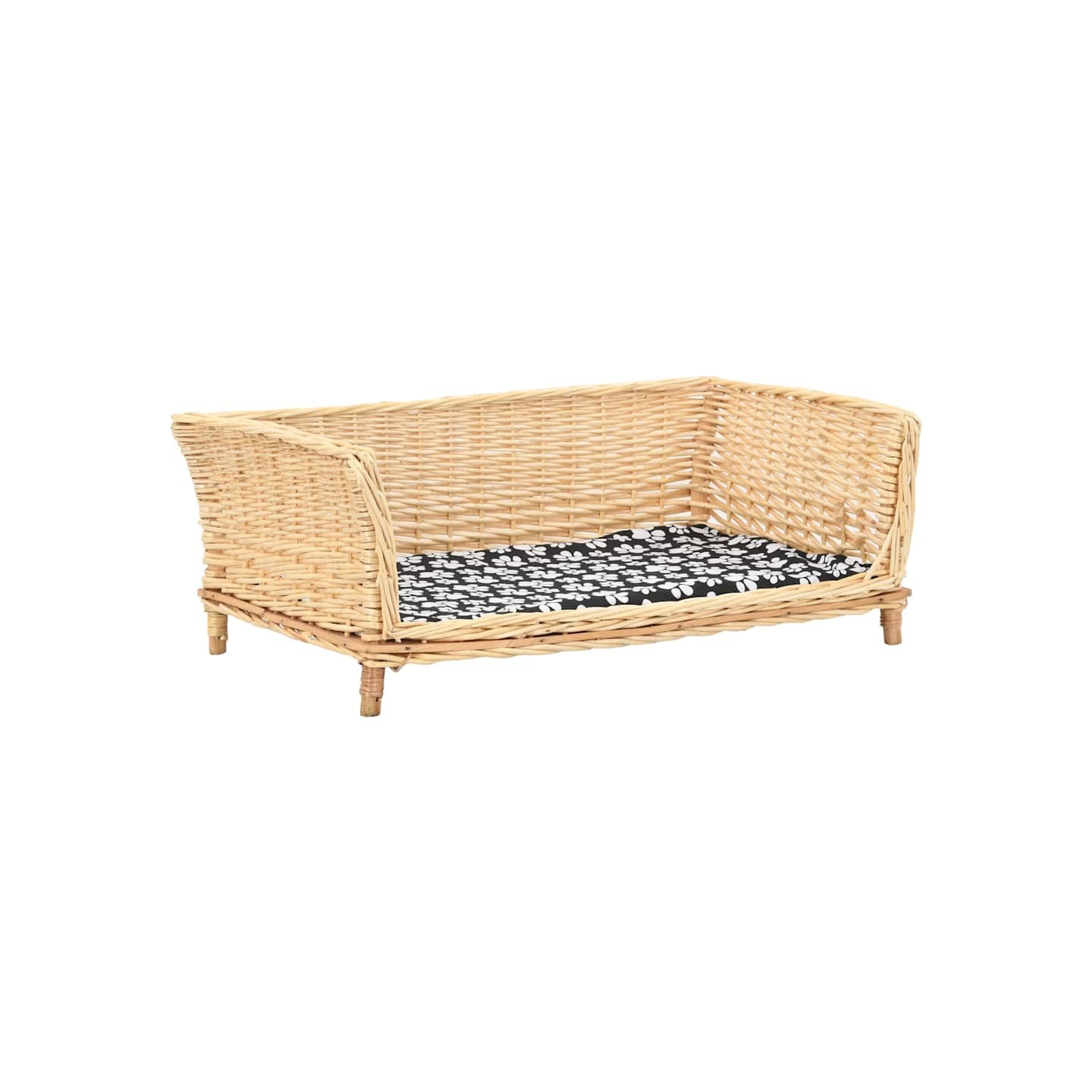 Panier pour chiens avec coussin 90x54x35 cm Saule naturel