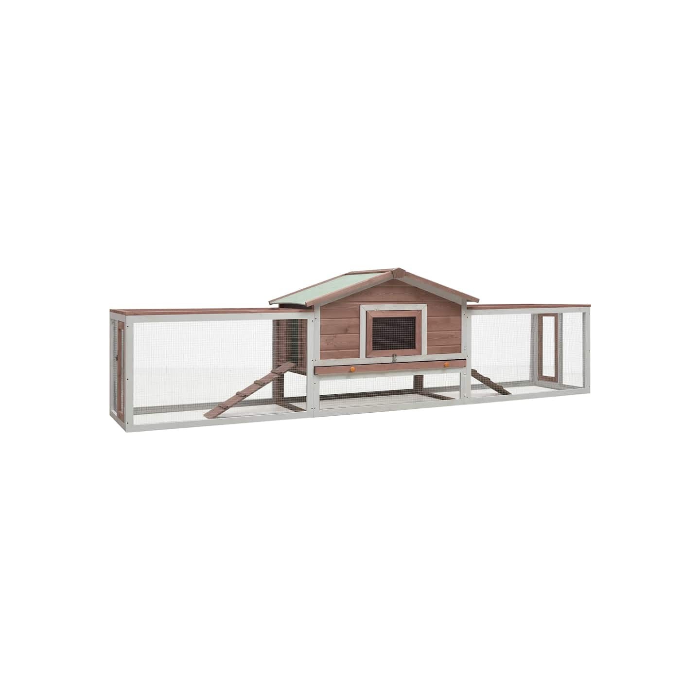 Clapier Moka 310x70x87 cm Pin massif et sapin