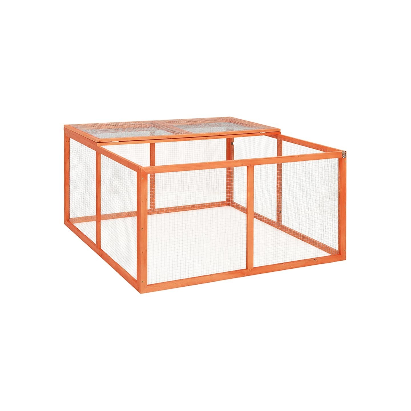 Clapier 124x120x60 cm Bois de sapin massif