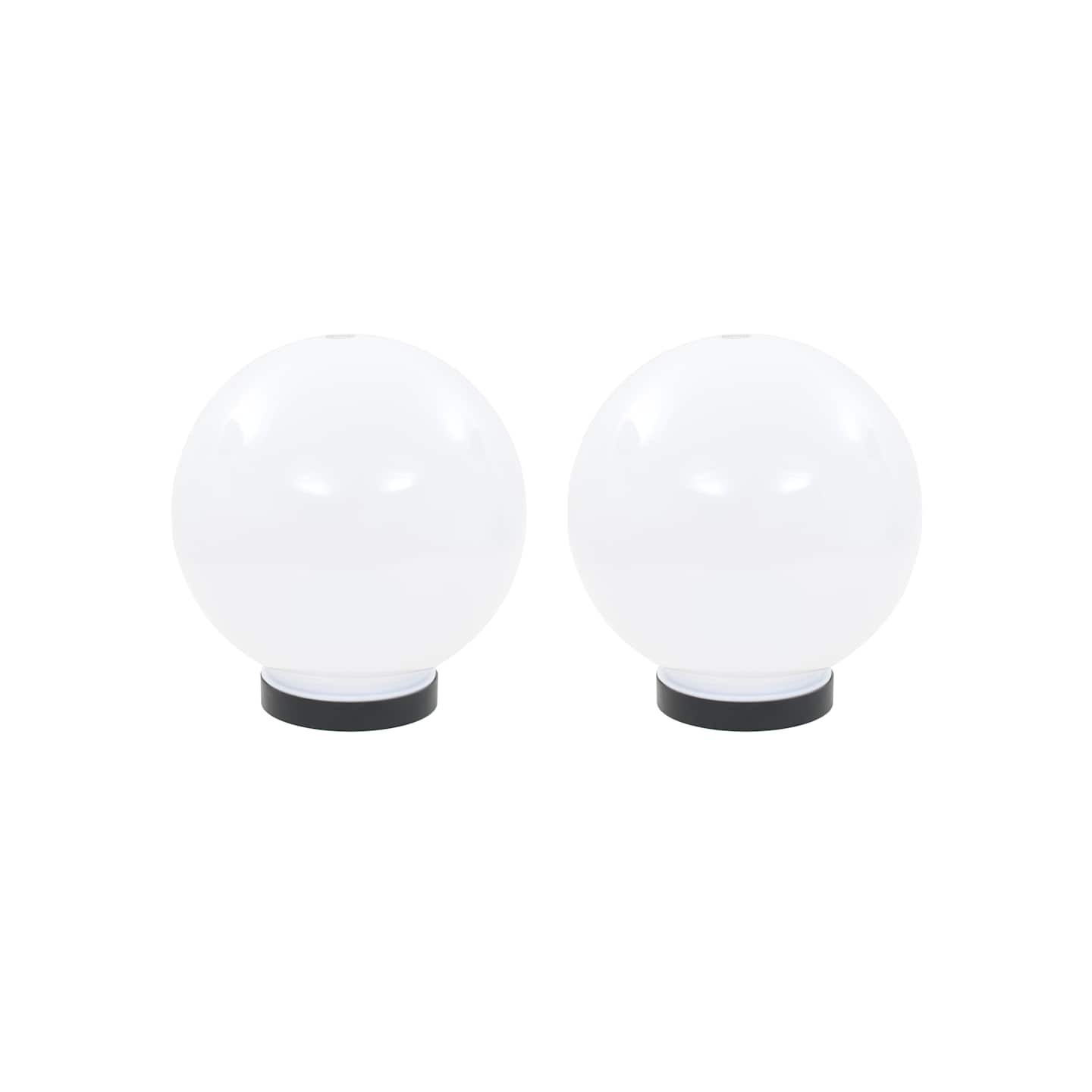 Lampe à LED sous forme de boule 2 pcs Sphérique 20 cm PMMA
