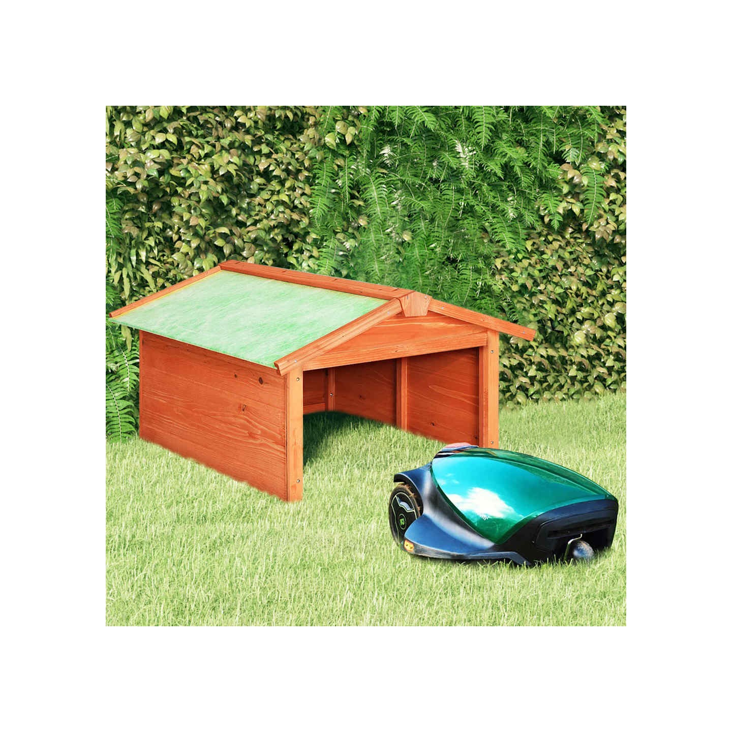 Garage de tondeuse à gazon 72x87x50 cm Bois de sapin solide