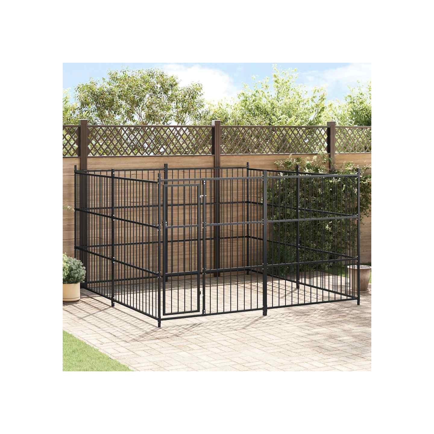 Chenil d'extérieur pour chiens 300 x 300 x 185 cm