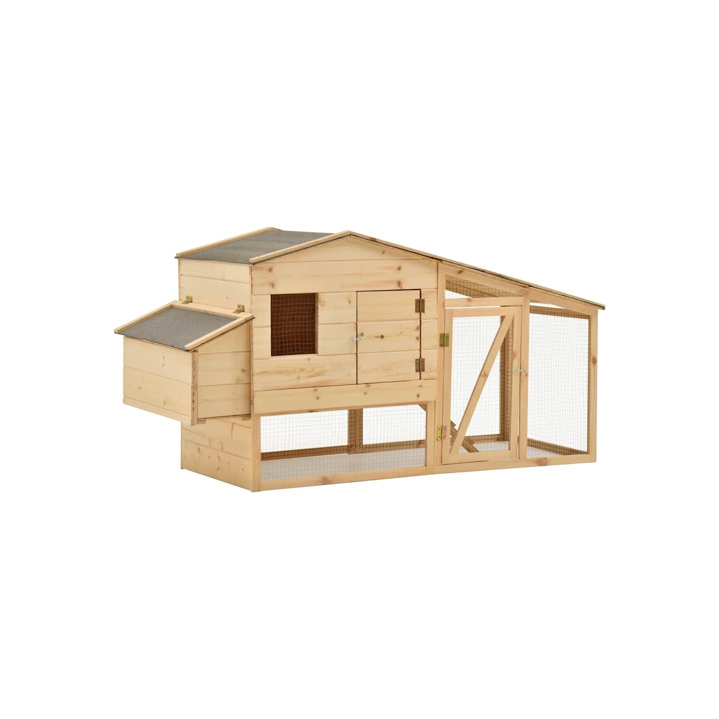 Poulailler Bois de pin massif 178x67x92 cm