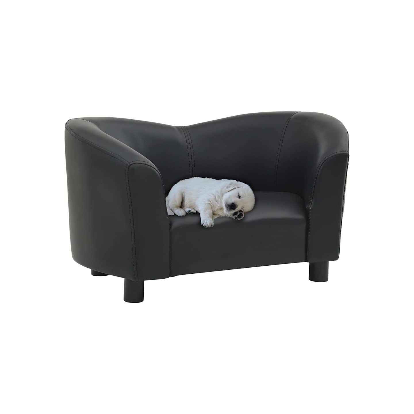 Canapé pour chien Noir 67x41x39 cm Similicuir