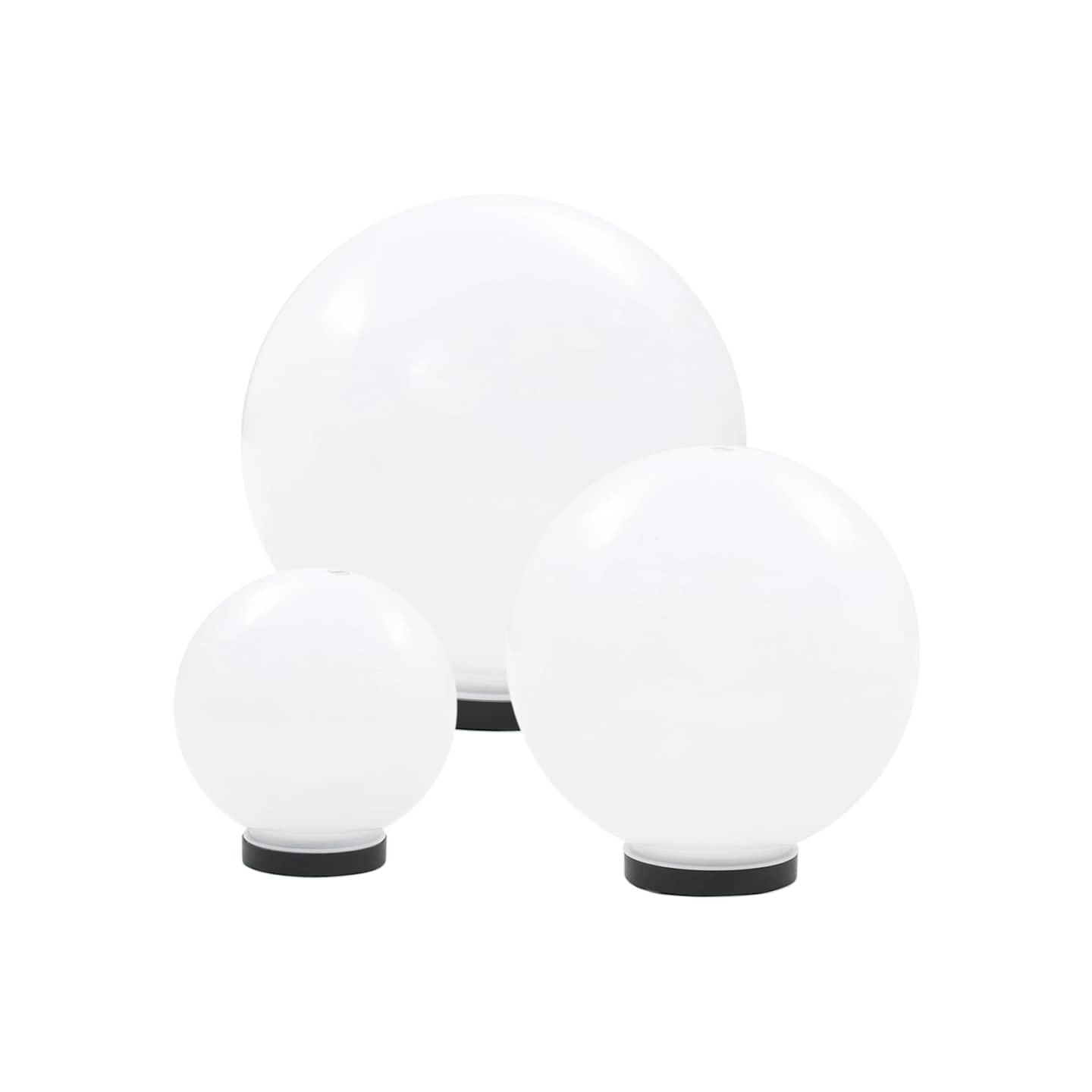 Jeu de lampe boule à LED 3 pcs PMMA sphérique 20/30/40 cm