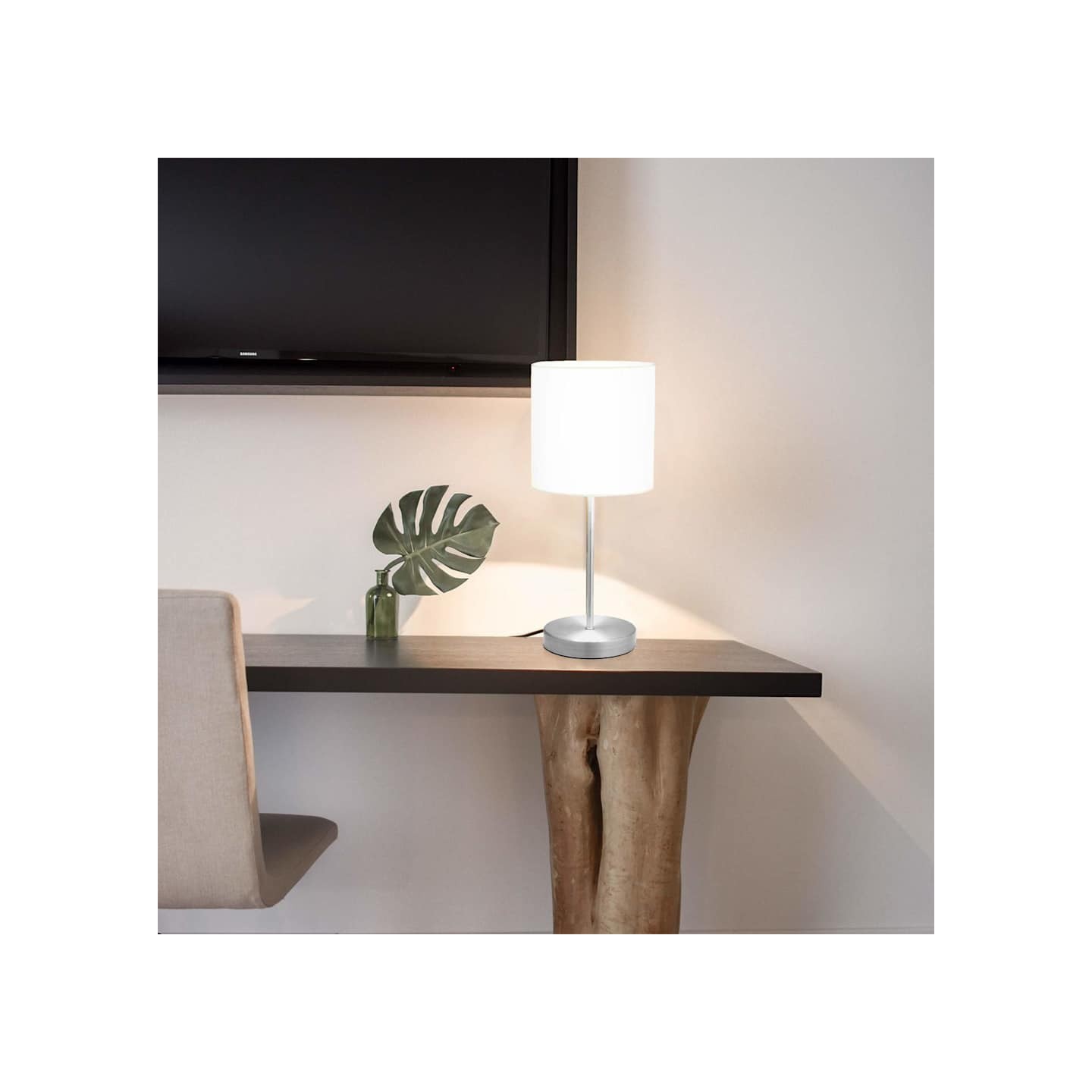 Lampes de table 2 pcs Bouton tactile Blanc E14