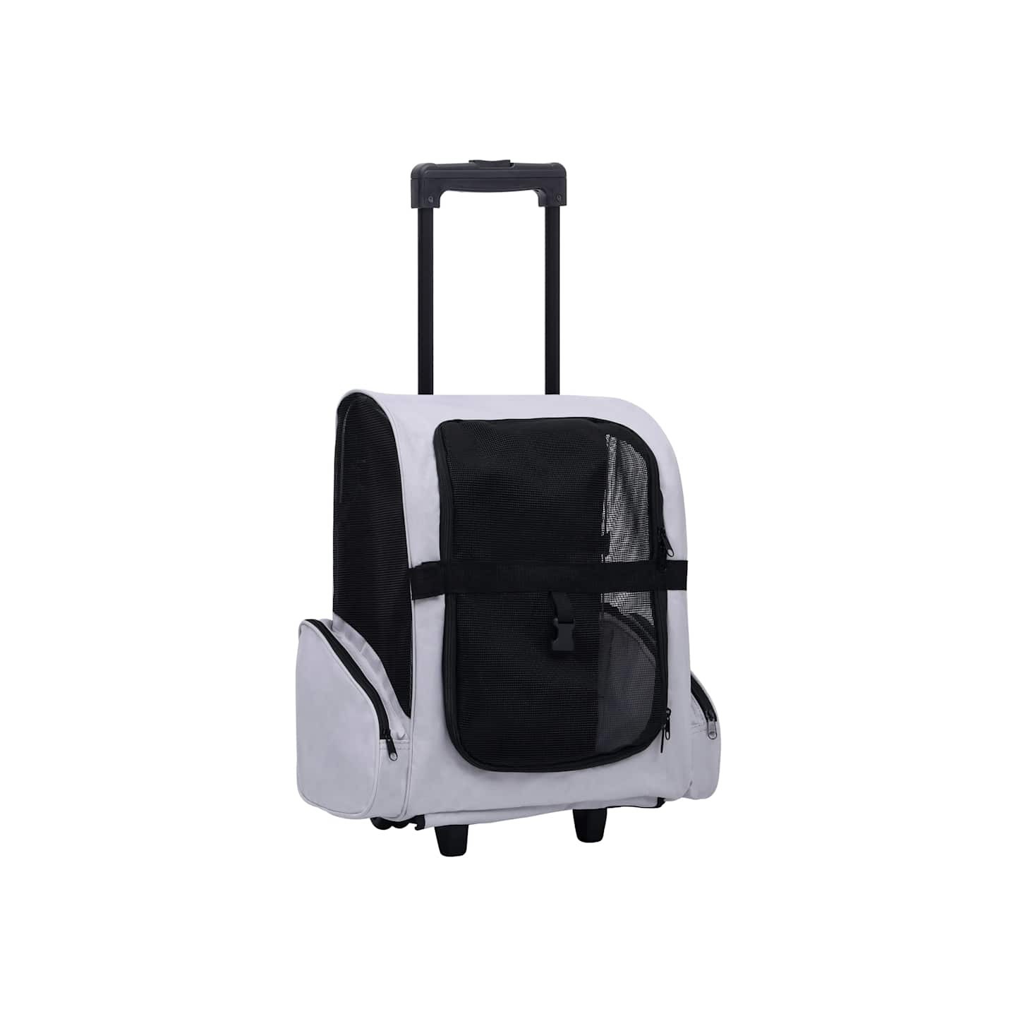 Chariot polyvalent pliable pour animaux de compagnie gris