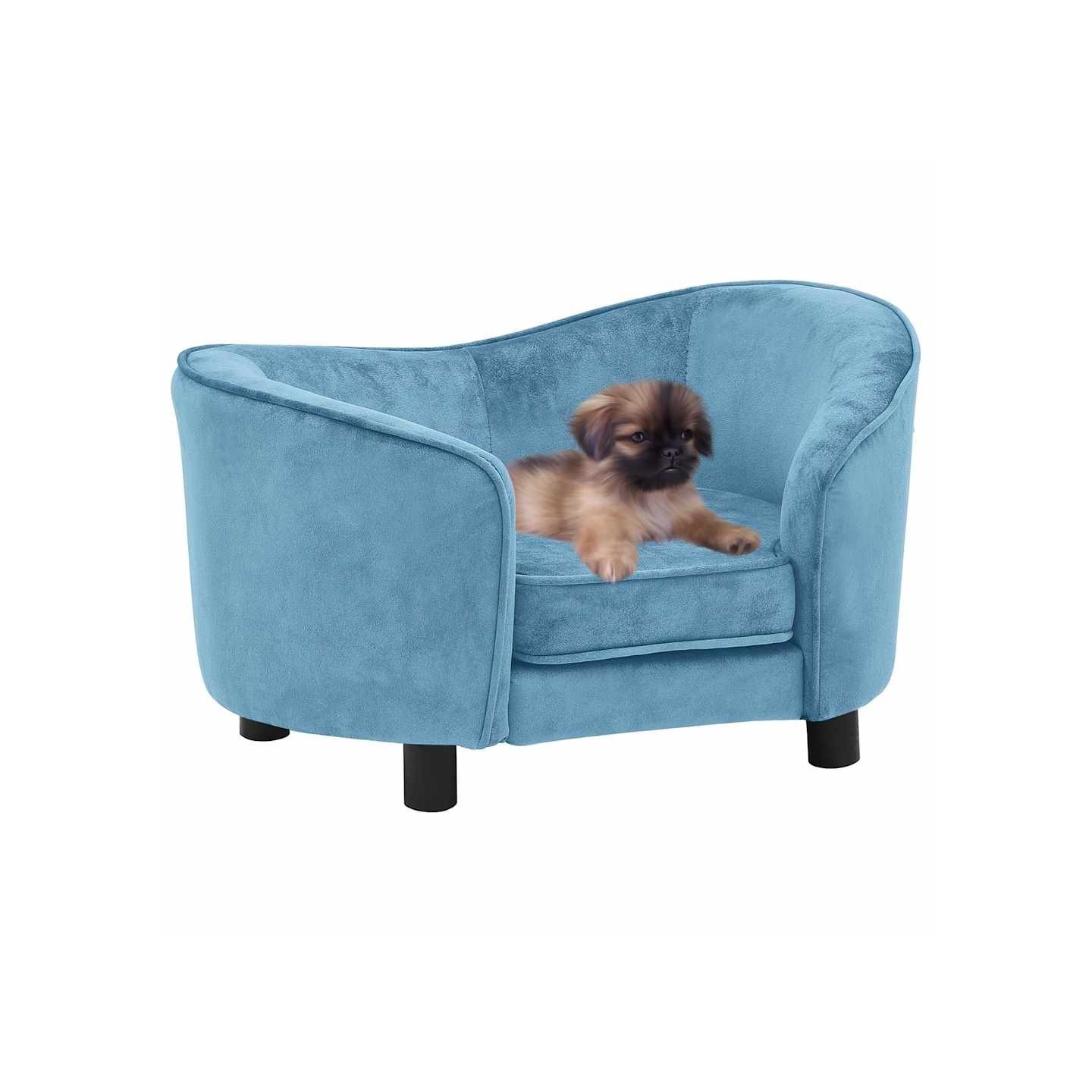 Canapé pour chien Turquoise 69x49x40 cm Peluche