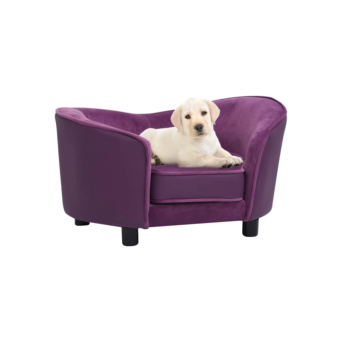 Canapé pour chien Bordeaux 69x49x40 cm Peluche et similicuir