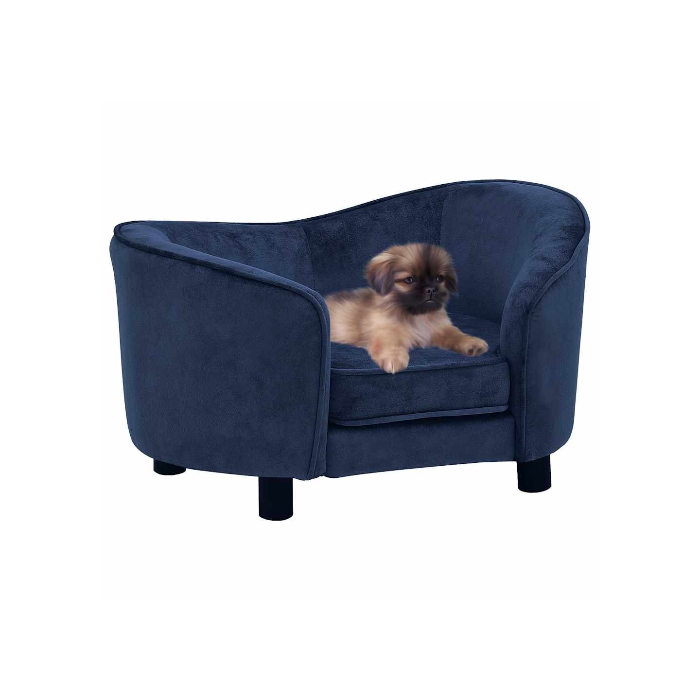Canapé pour chien Bleu 69x49x40 cm Peluche