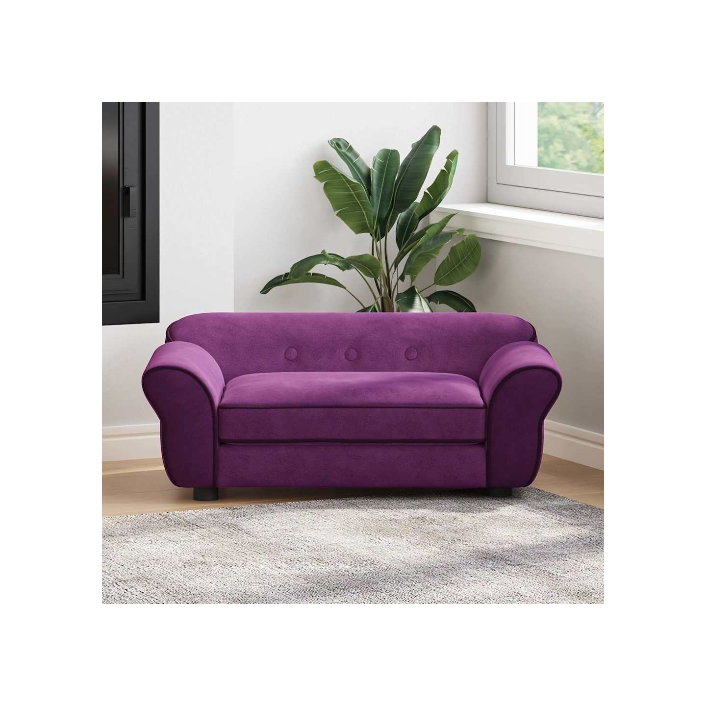 Canapé pour chien Bordeaux 72x45x30 cm Peluche