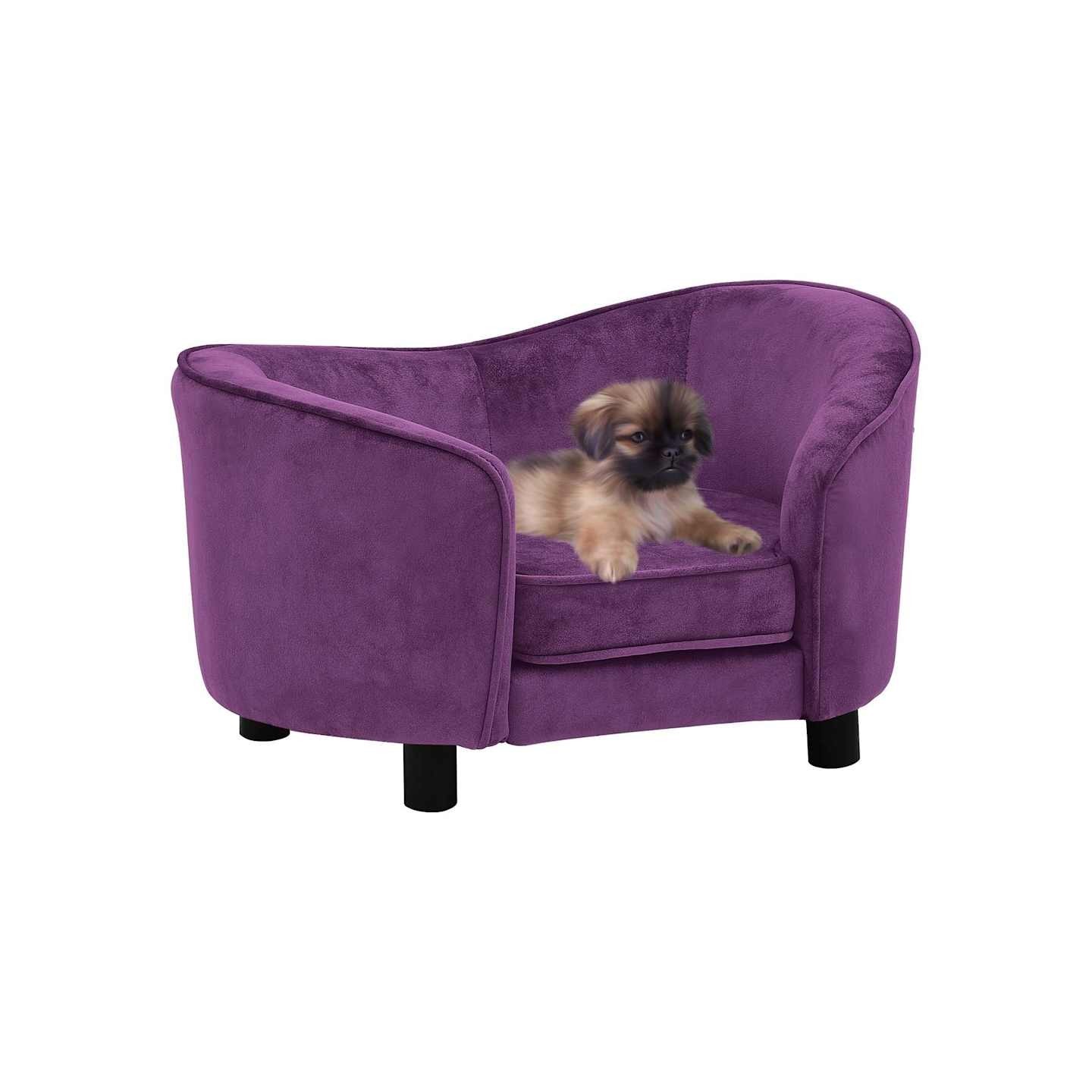 Canapé pour chien Bordeaux 69x49x40 cm Peluche