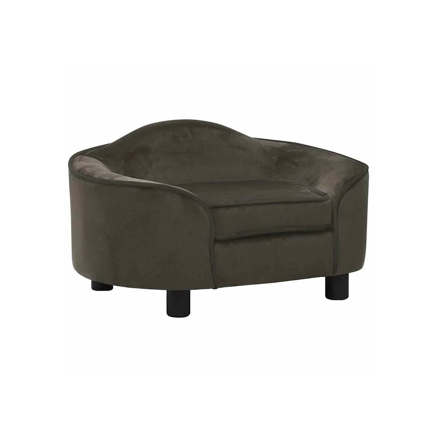 Canapé pour chien Gris foncé 67x47x36 cm Peluche