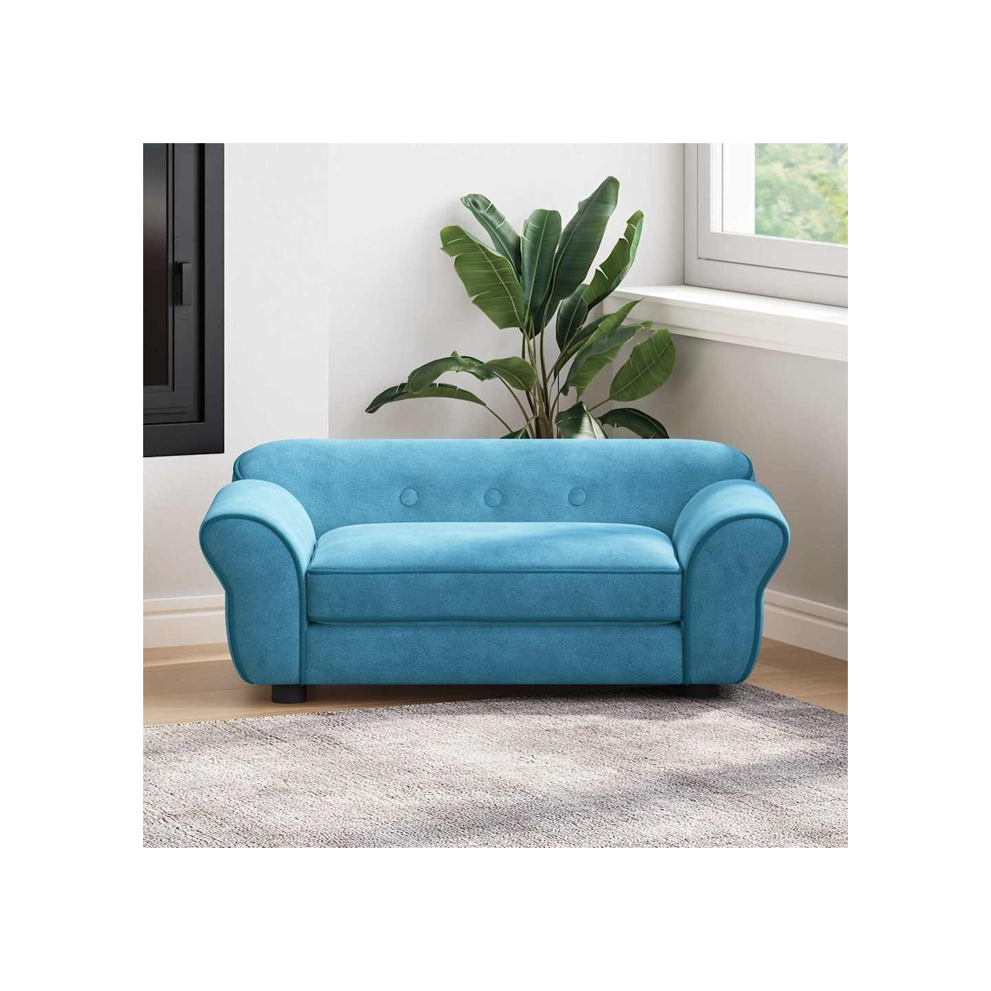 Canapé pour chien Turquoise 72x45x30 cm Peluche