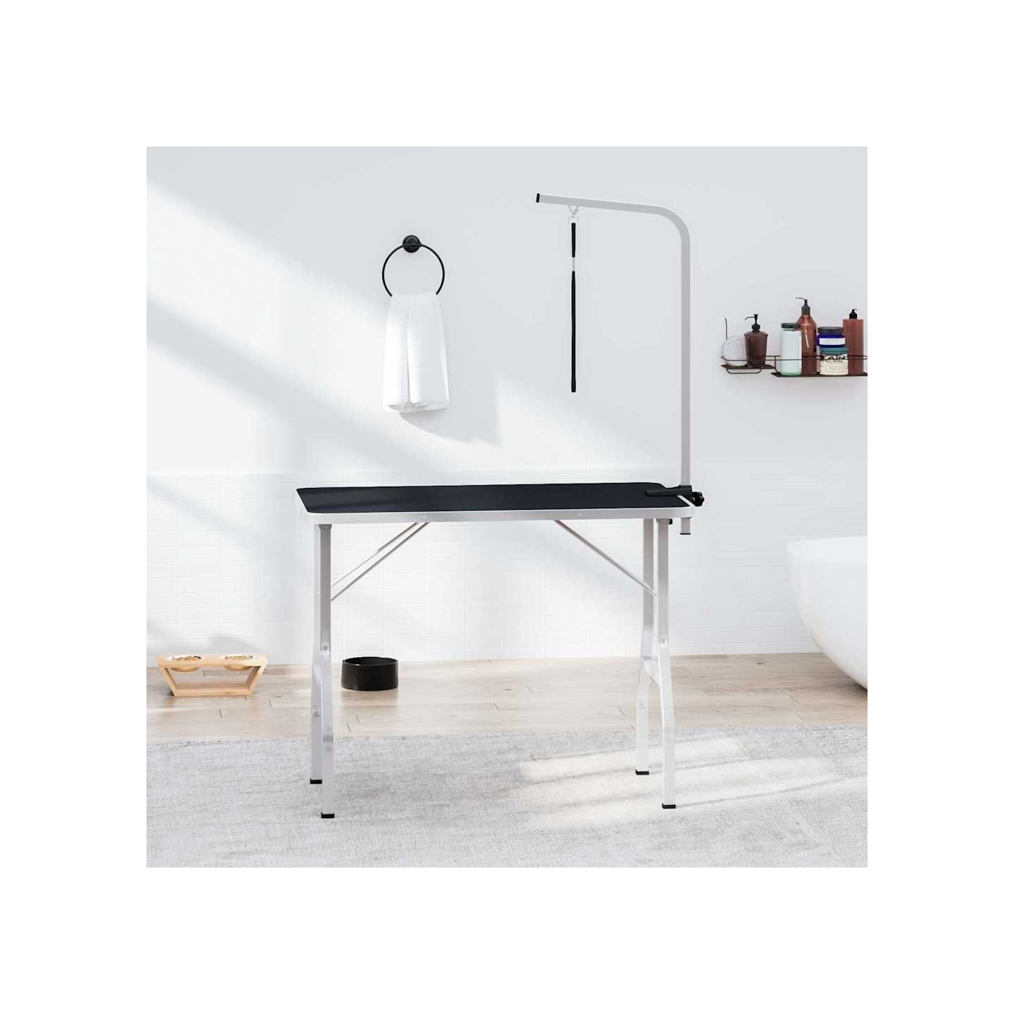 Table de toilettage réglable pour chiens avec 1 boucle