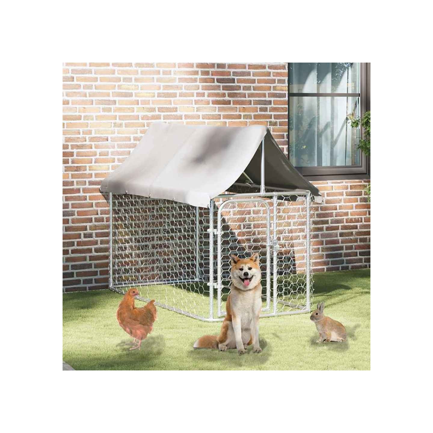 Chenil extérieur avec toit 200x100x150 cm