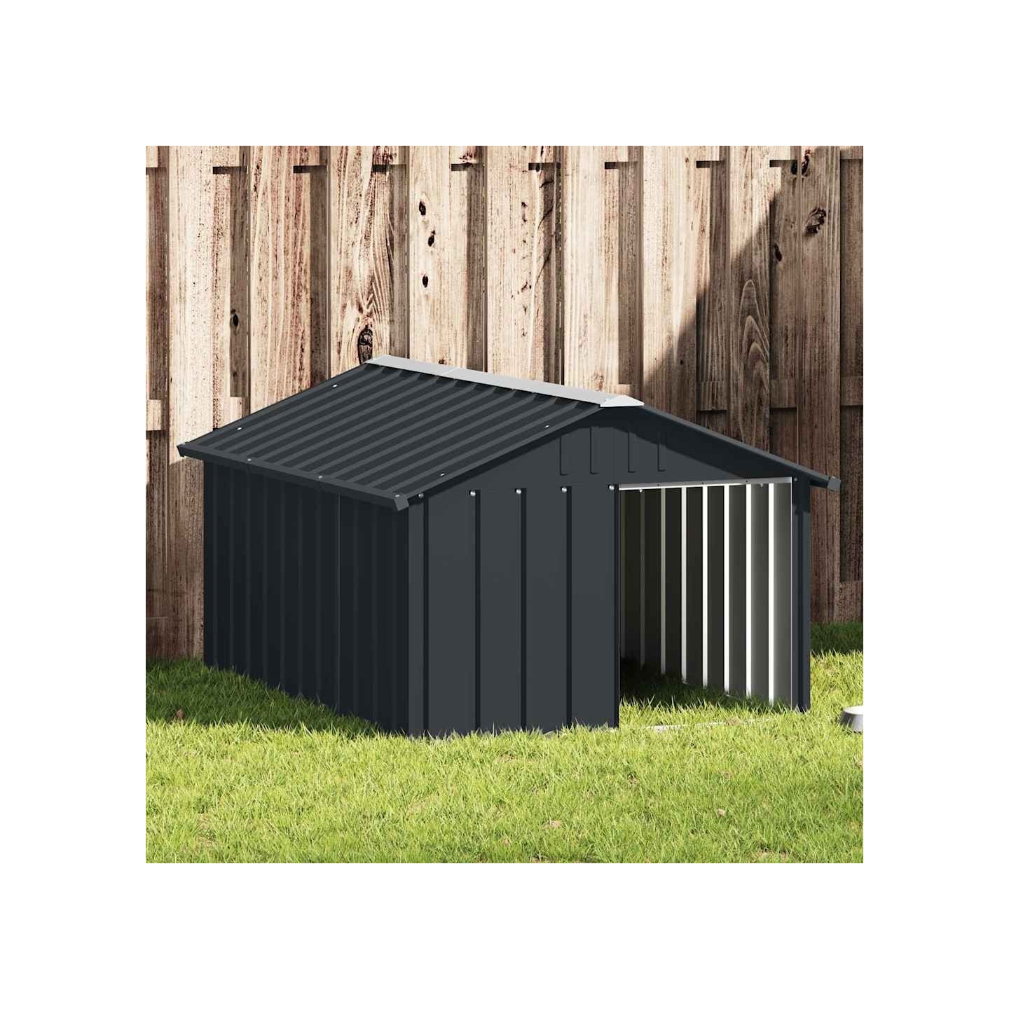 Niche pour chien Anthracite 116,5x153x81,5 cm Acier galvanisé