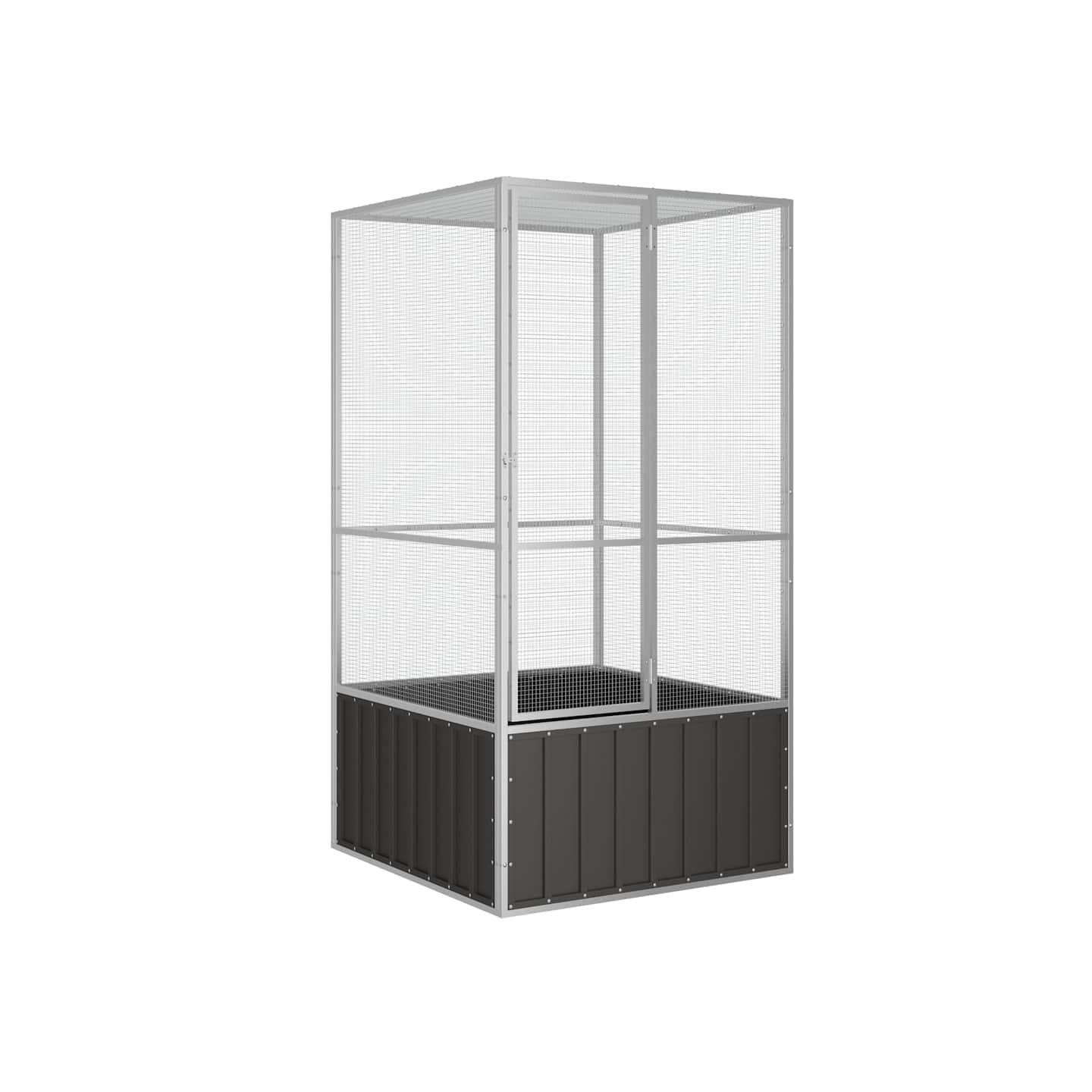 Cage à oiseaux Anthracite 111x107x211,5 cm Acier galvanisé