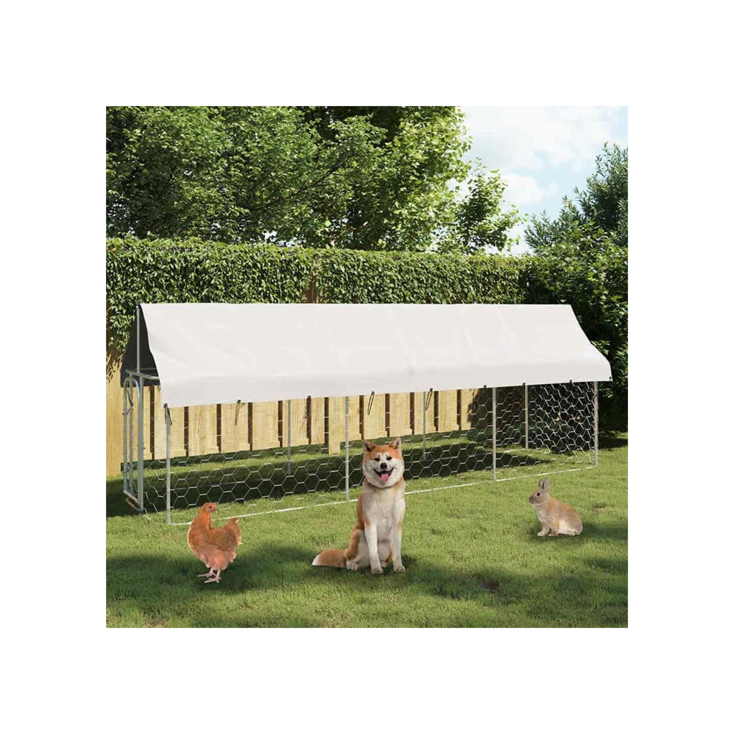 Chenil extérieur avec toit 400x100x150 cm