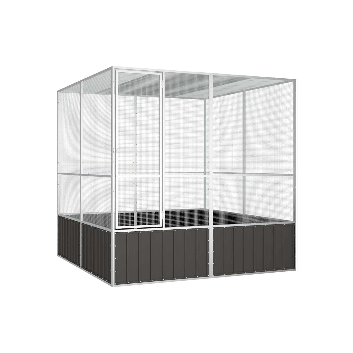 Cage à oiseaux Anthracite 213,5x217,5x211,5 cm Acier galvanisé
