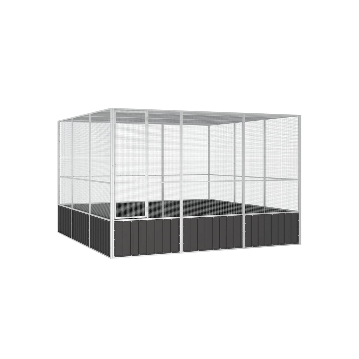Cage à oiseaux Anthracite 302,5x324,5x211,5 cm Acier galvanisé