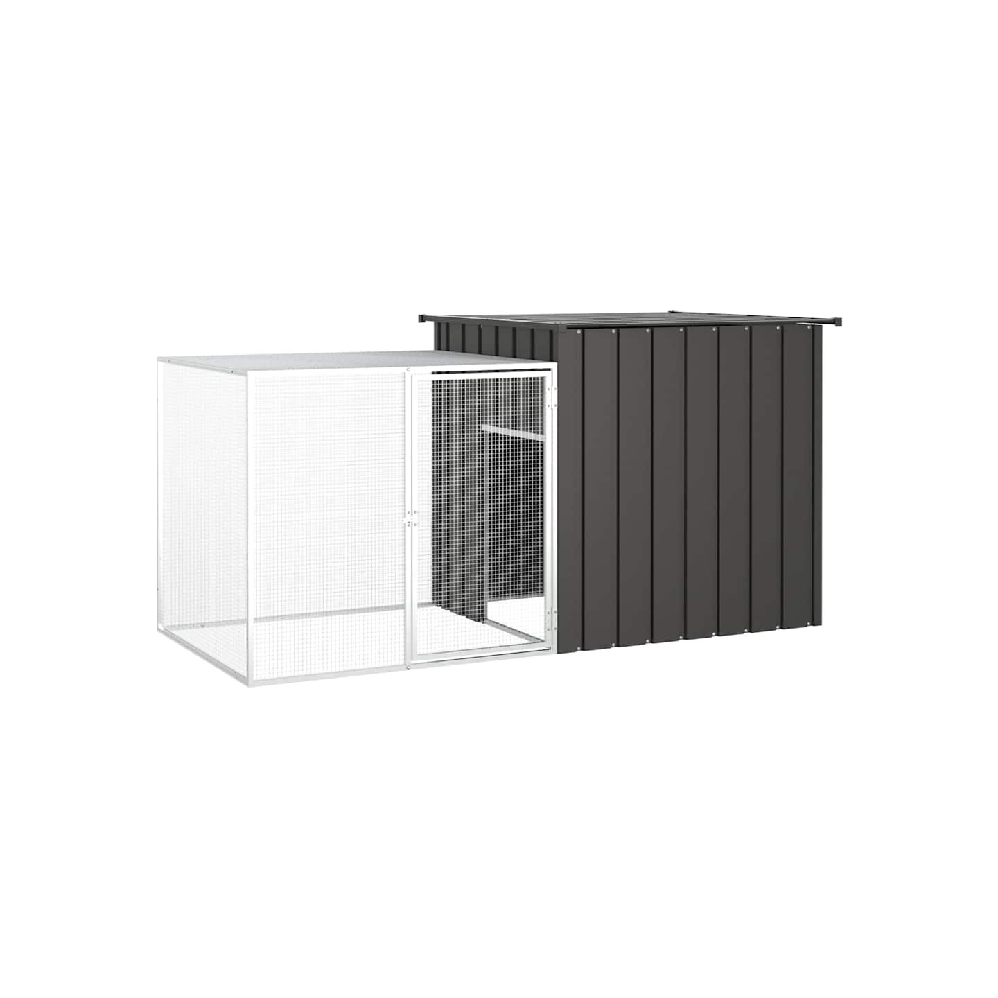 Cage pour poules Anthracite 200x91x100 cm Acier galvanisé