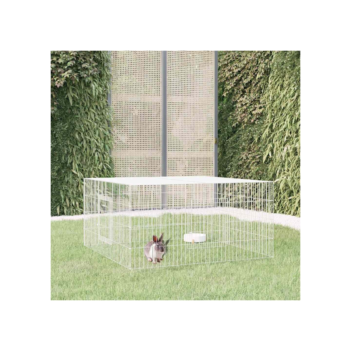 Cage à lapin 110x110x55 cm Fer galvanisé