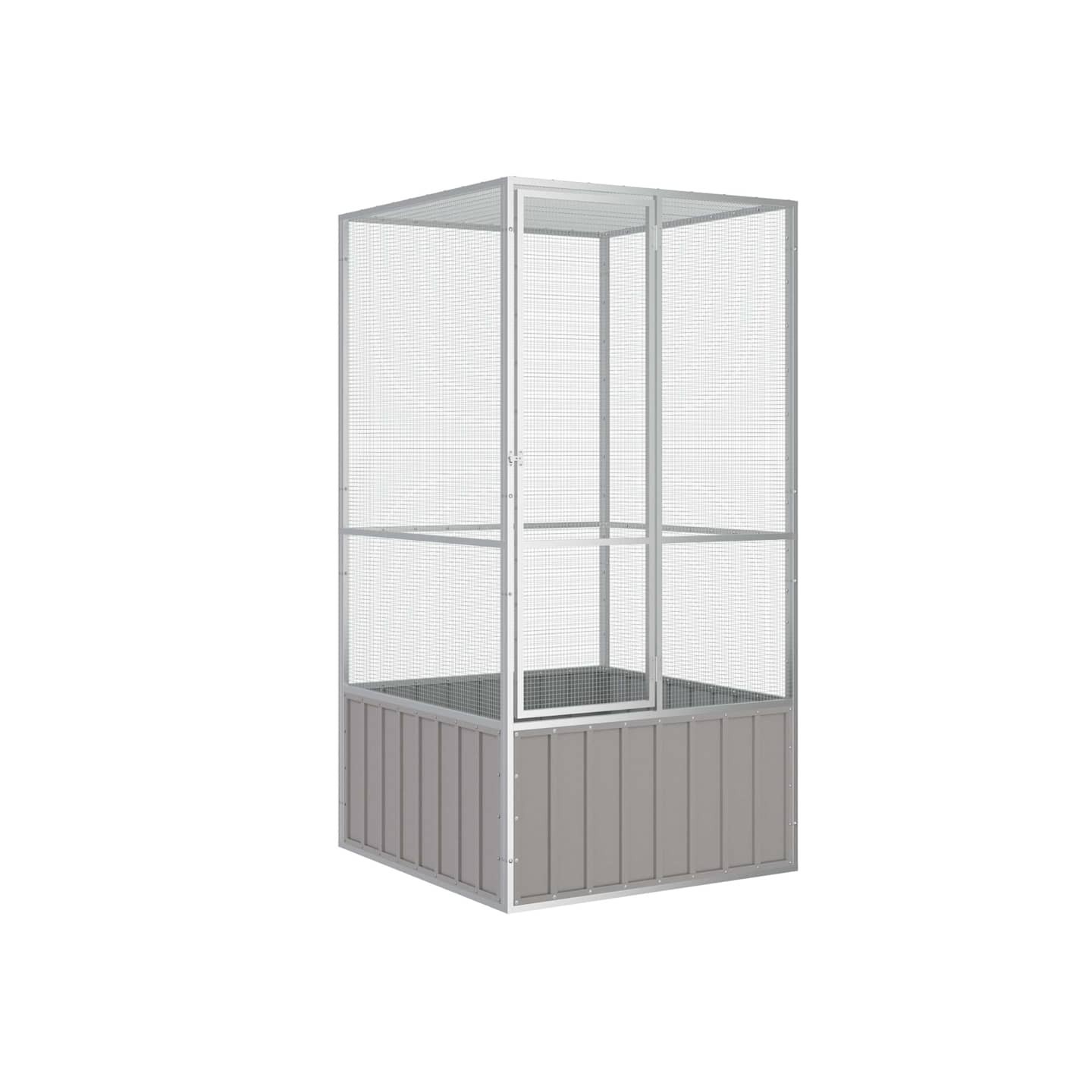 Cage à oiseaux Gris 111x107x211,5 cm Acier galvanisé