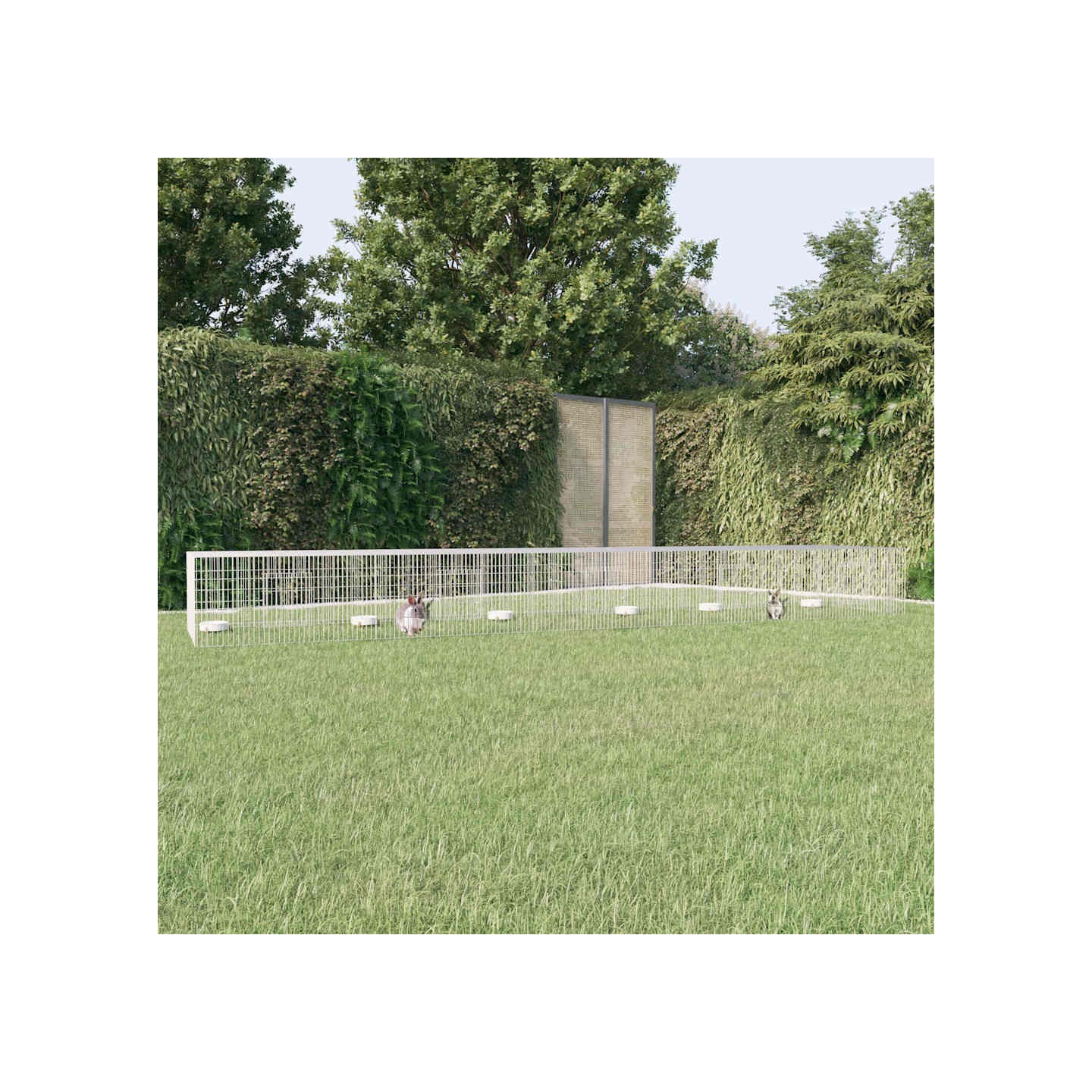 Cage à lapin 5 panneaux 541x109x54 cm Fer galvanisé