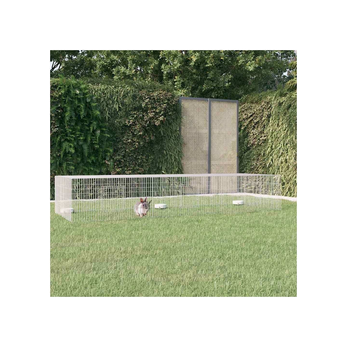 Cage à lapin 3 panneaux 325x109x54 cm Fer galvanisé