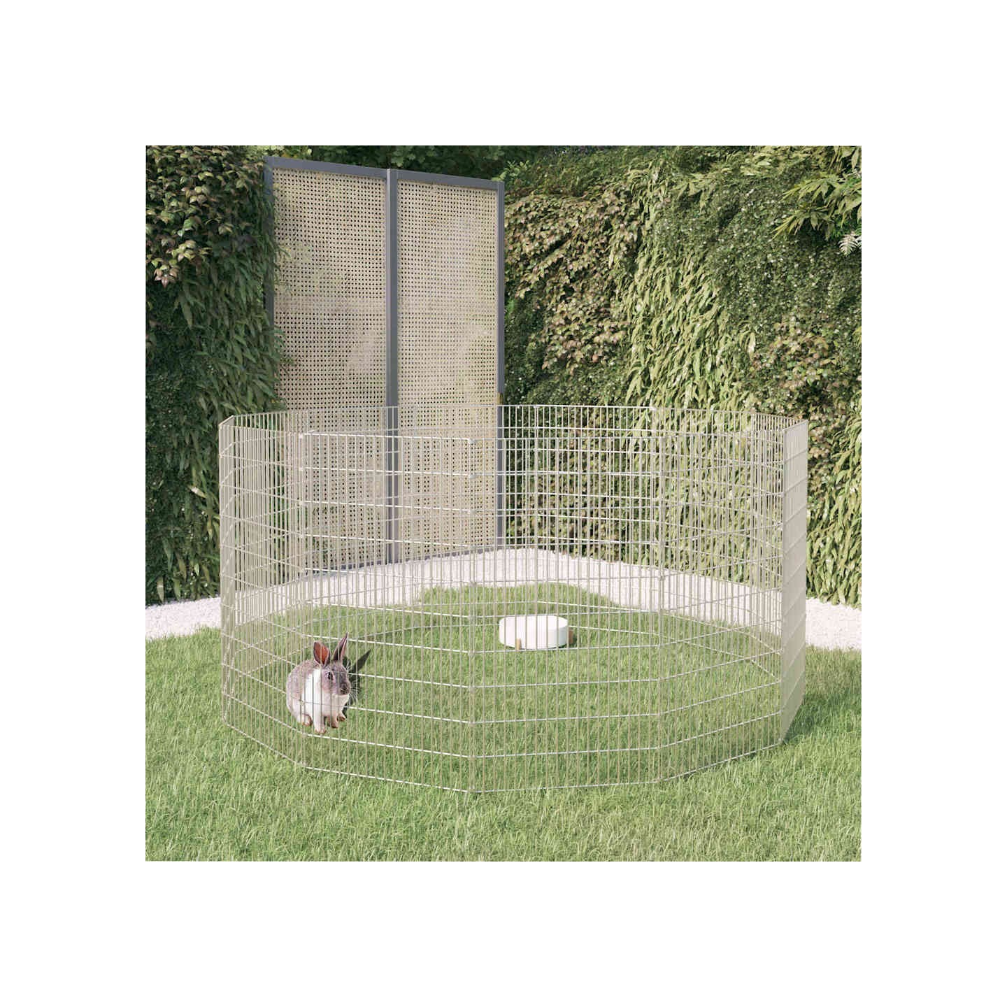 Enclos pour animaux en liberté 12 panneaux 54 x 100 cm Fer galvanisé