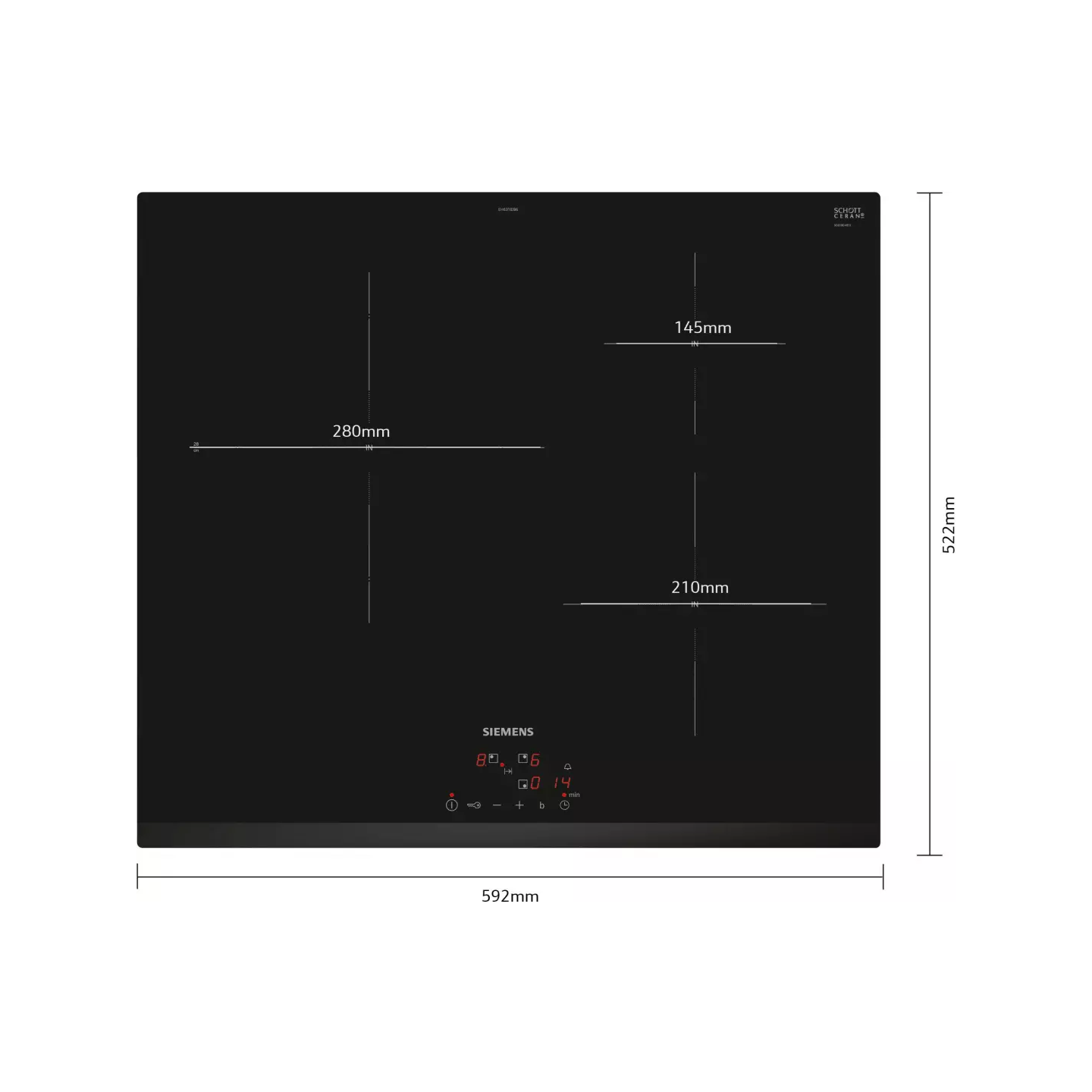 Plaque de cuisson Siemens EH631BJB6E induction 3 foyers | Nimestore