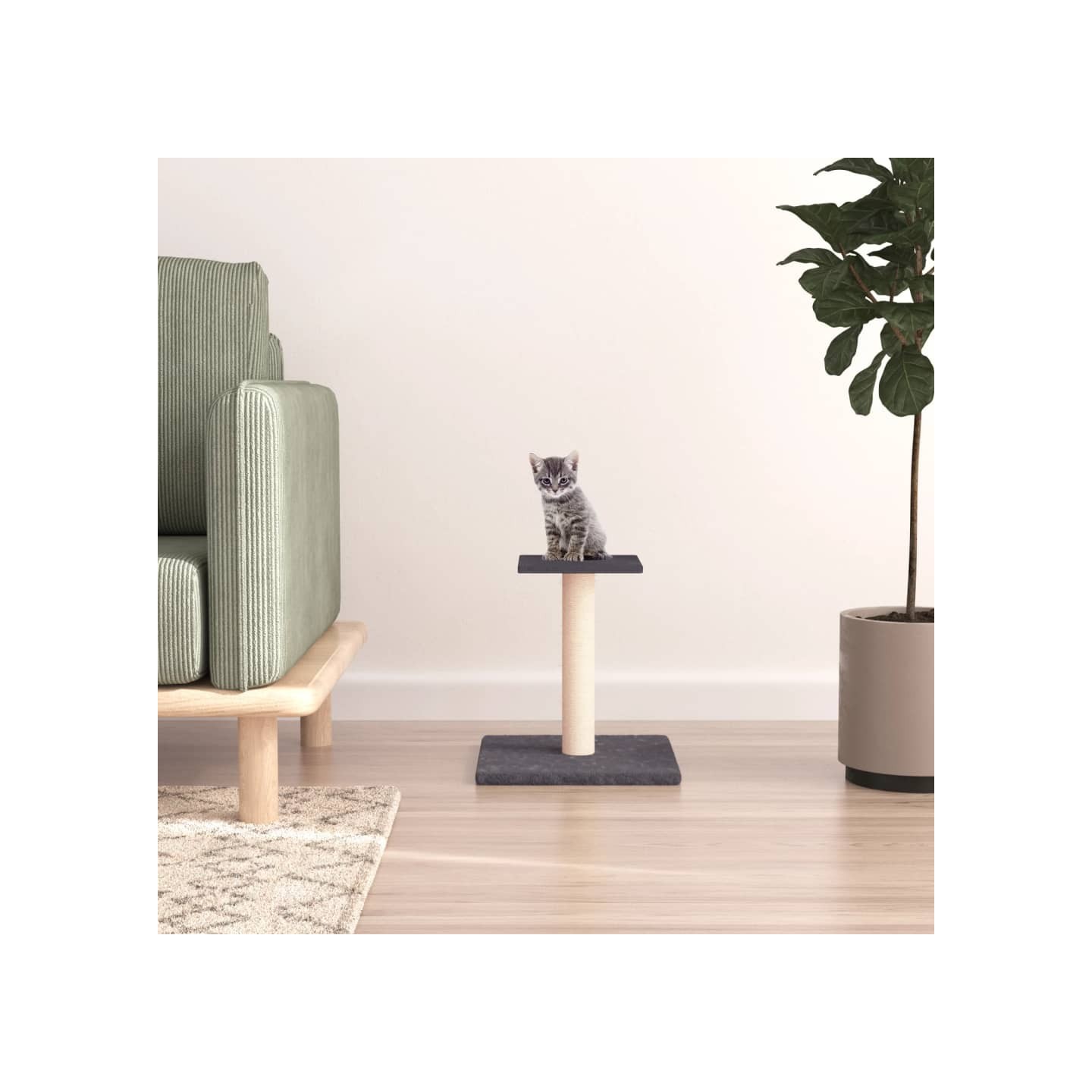 Arbre à chat avec plate-forme gris foncé 38 cm