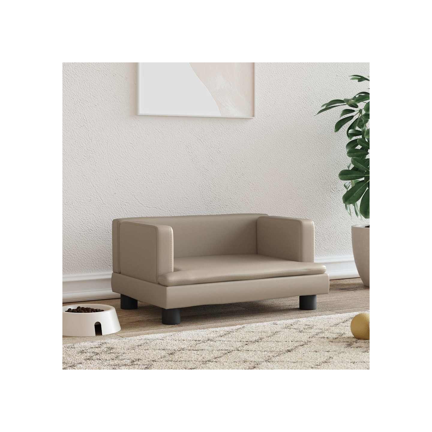 Lit pour chien cappuccino 60x40x30 cm similicuir