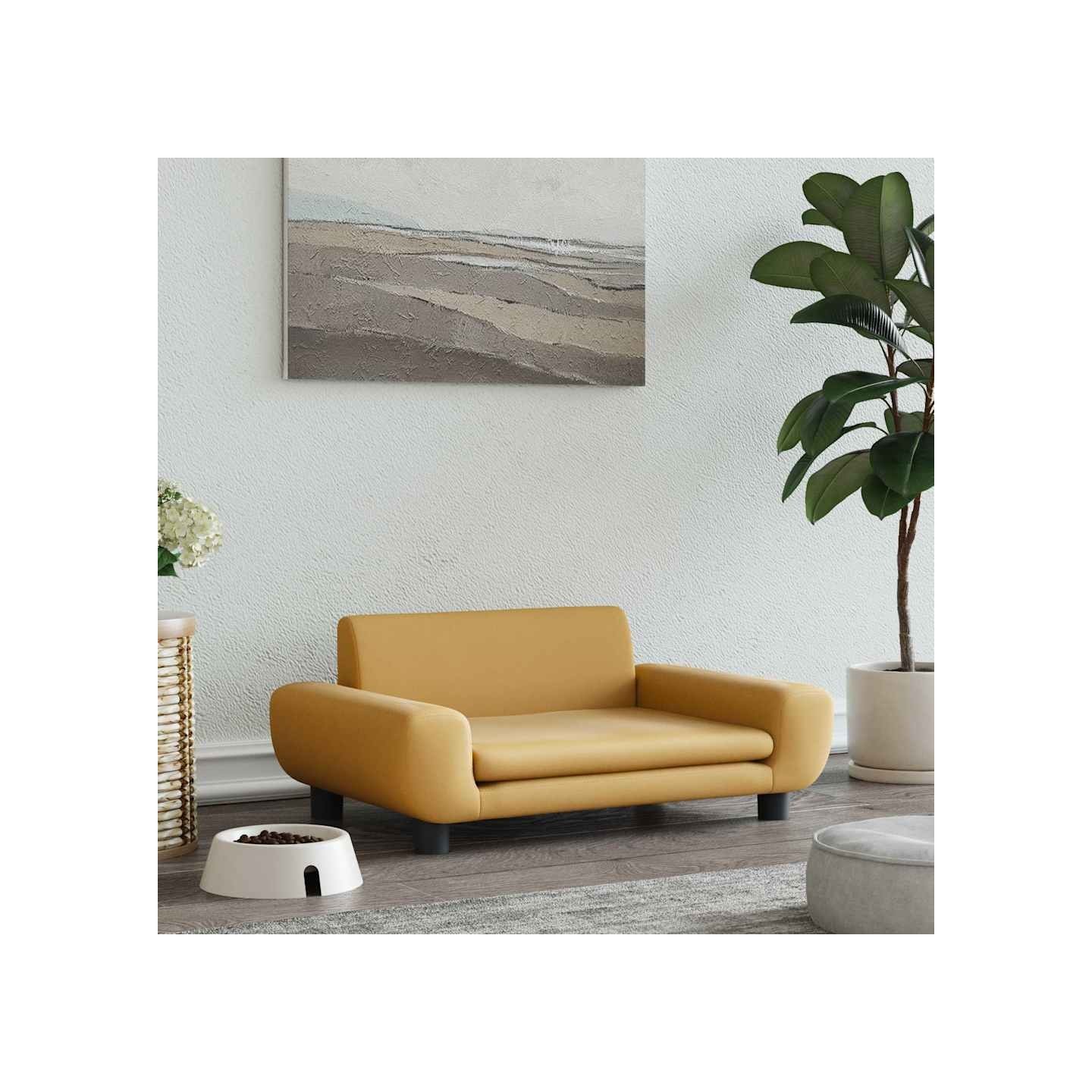 Lit pour chien marron 70x45x33 cm velours