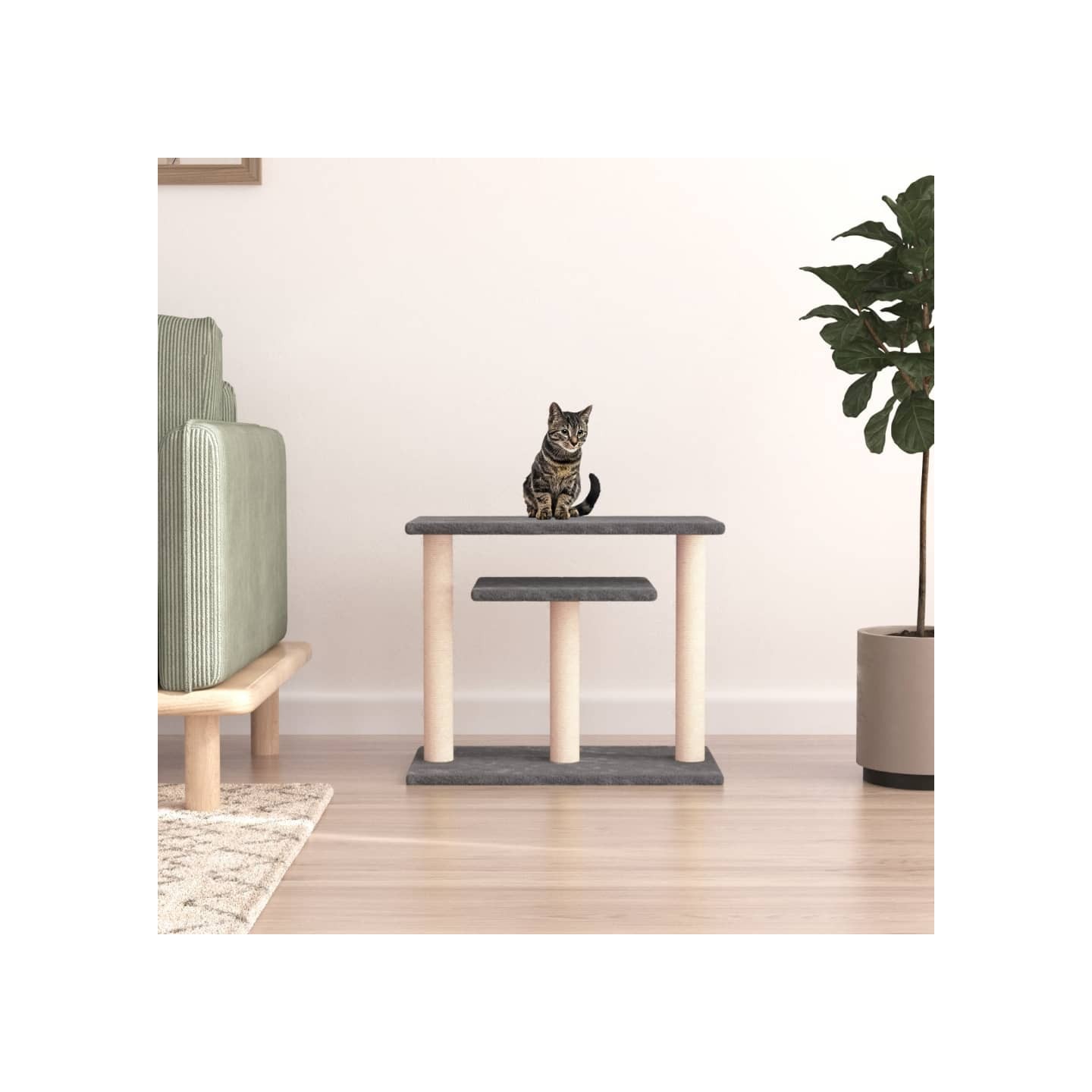 Arbres à chat avec plates-formes gris foncé 62,5 cm
