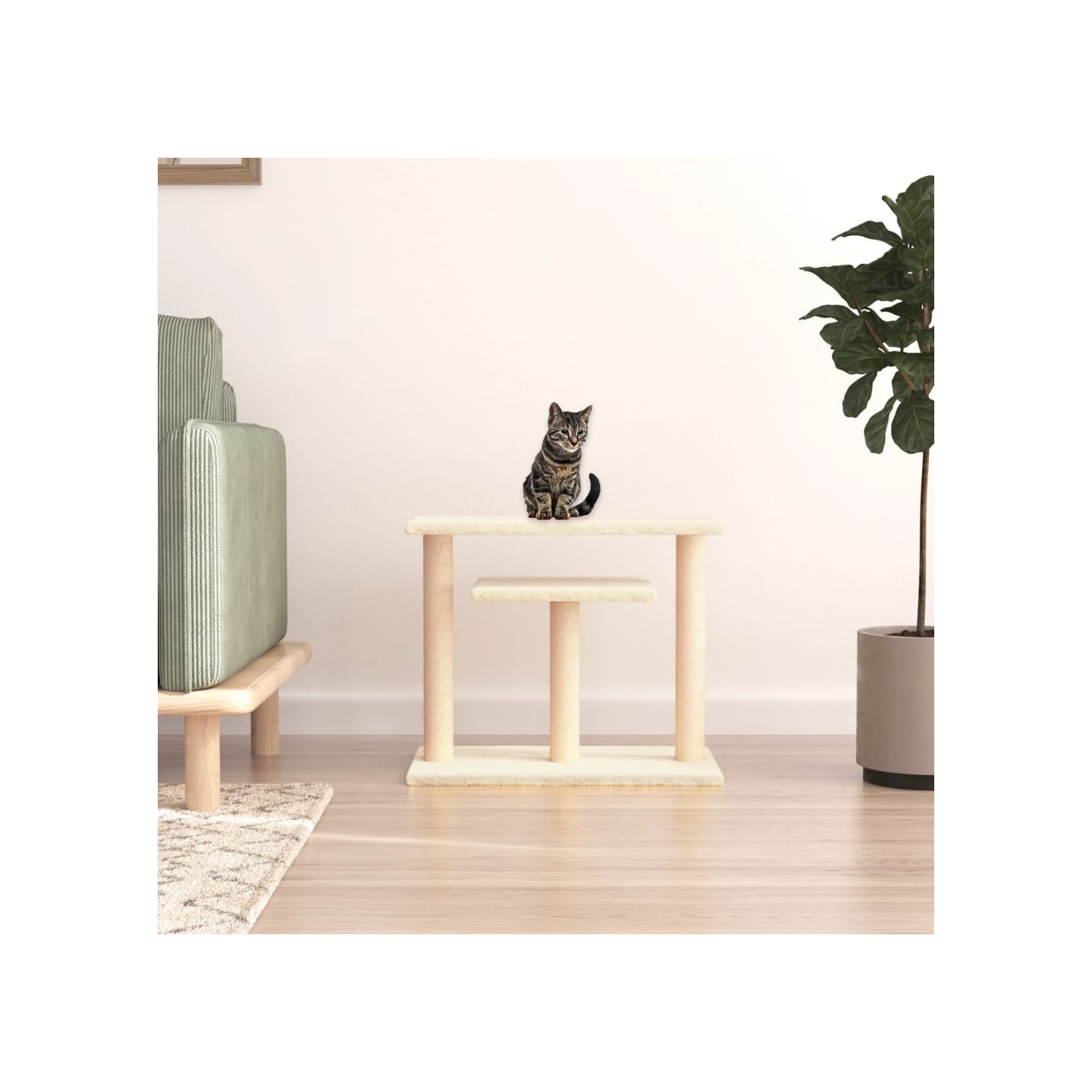 Arbres à chat avec plates-formes crème 62,5 cm
