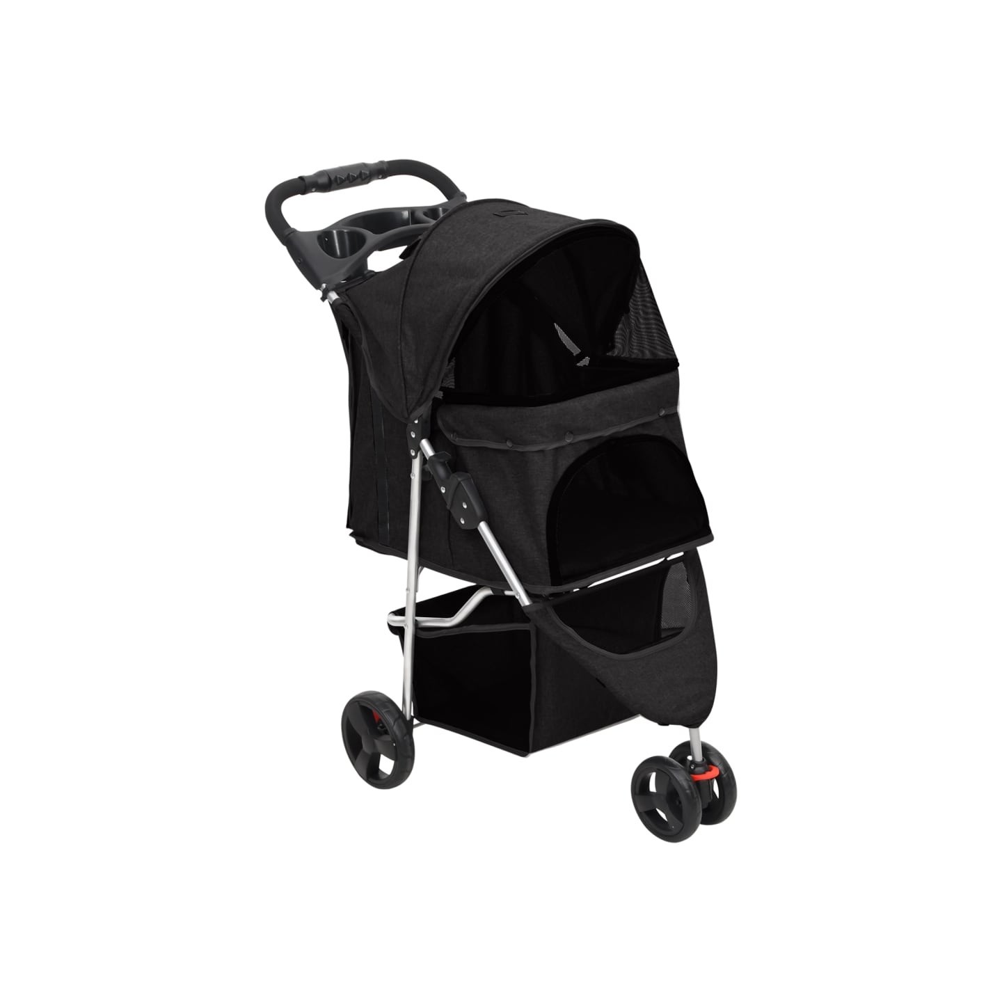 Poussette pour chien pliante Noir 80x46x98 cm Tissu Oxford