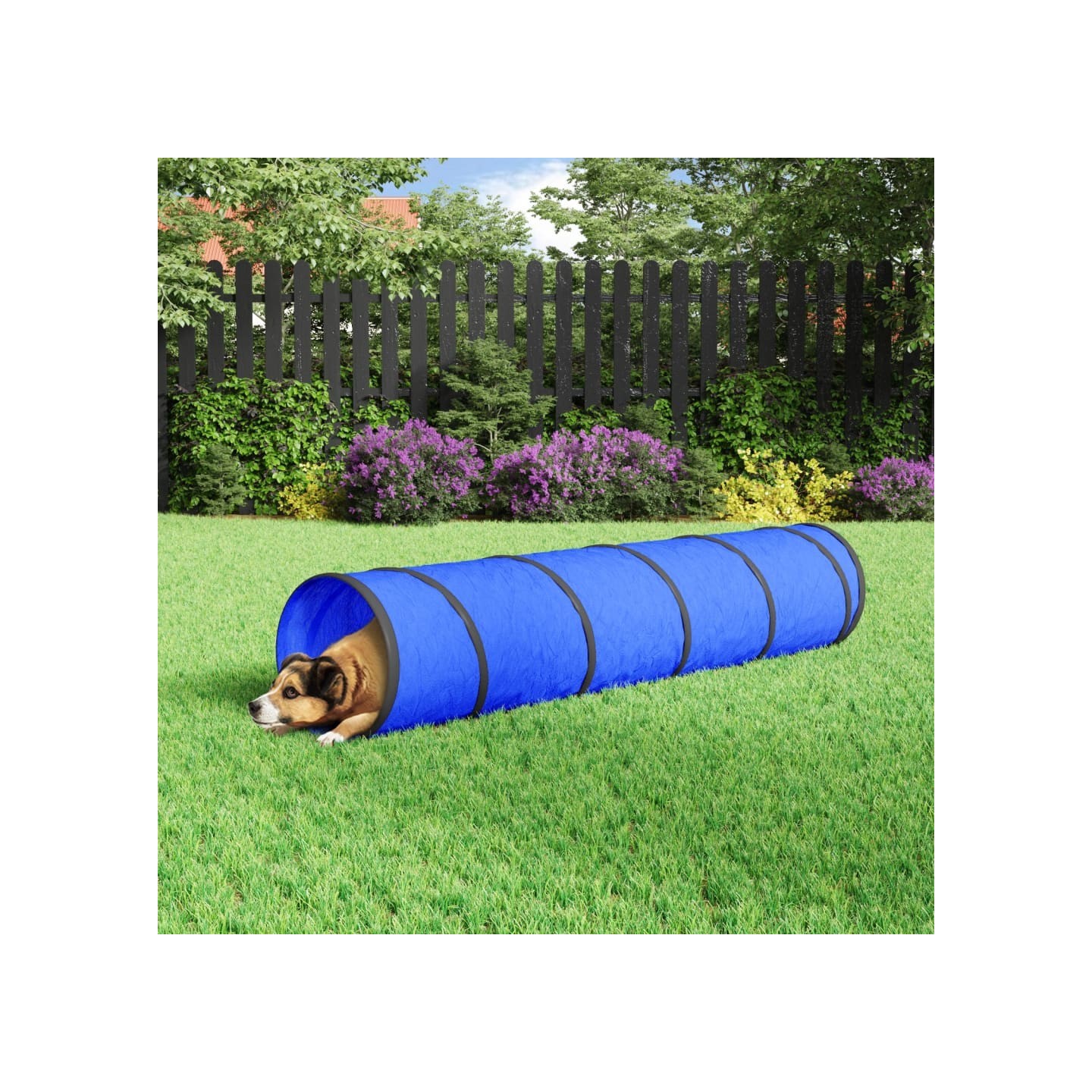 Tunnel pour chien bleu Ø 40x200 cm polyester