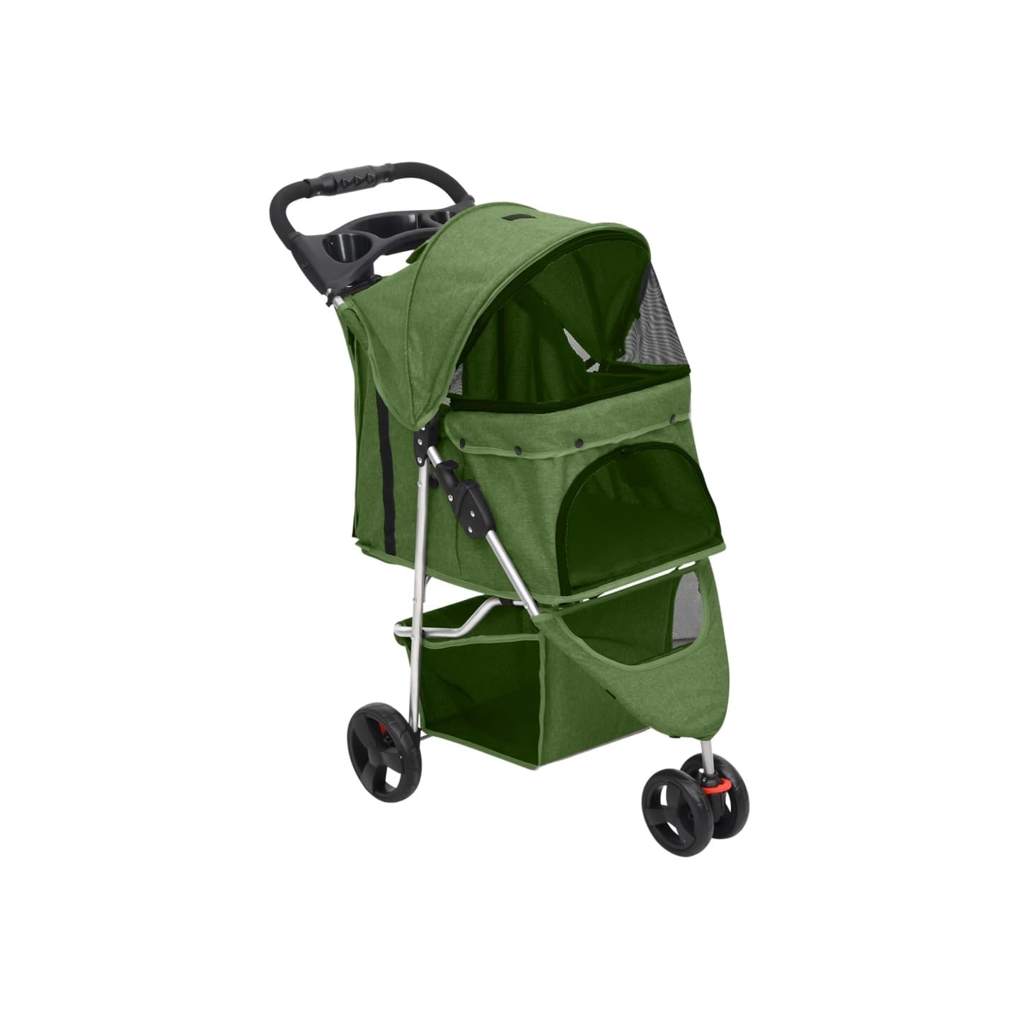 Poussette pour chien pliante Vert 80x46x98 cm Tissu Oxford