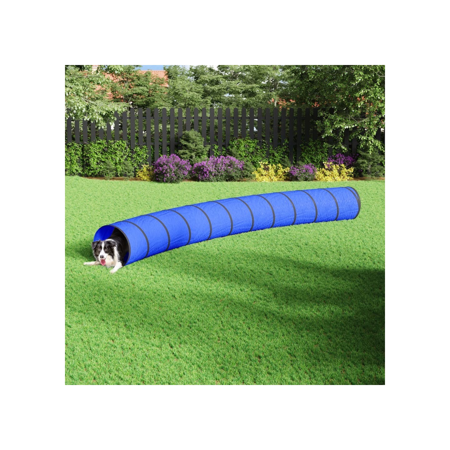 Tunnel pour chien bleu Ø 55x500 cm polyester