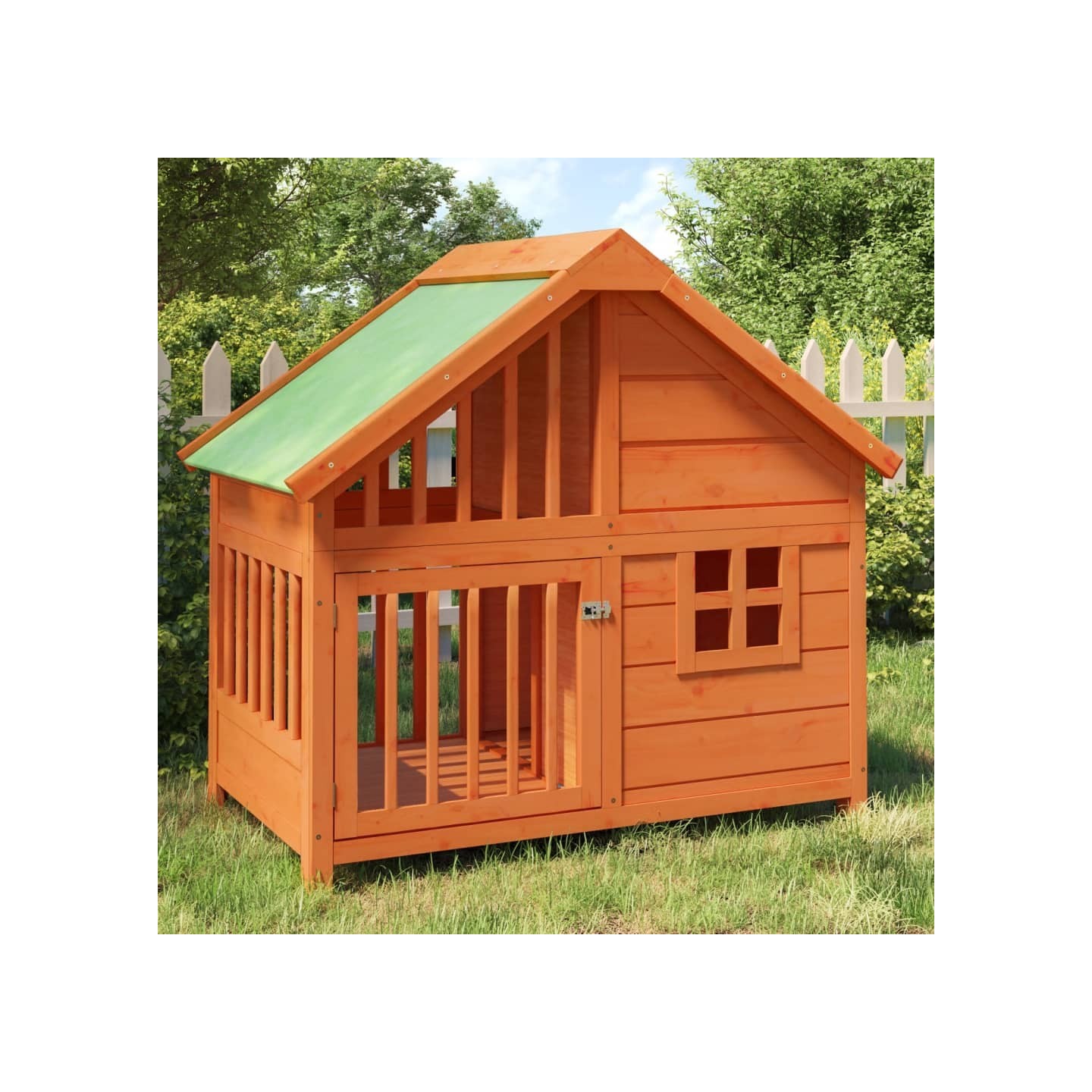 Chenil marron 96x60,5x87 cm bois de pin solide