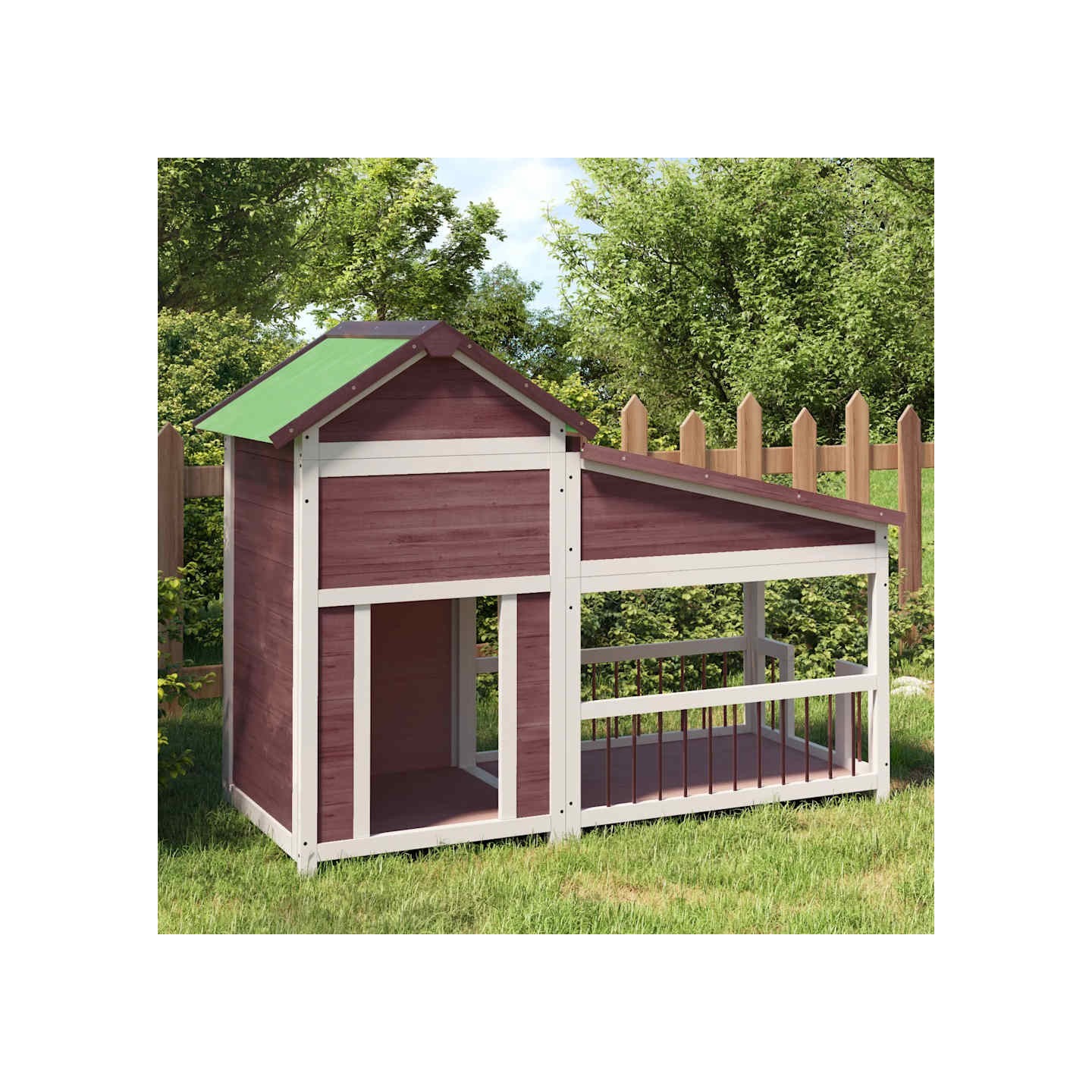 Chenil moka 143x60,5x109 cm bois de pin solide