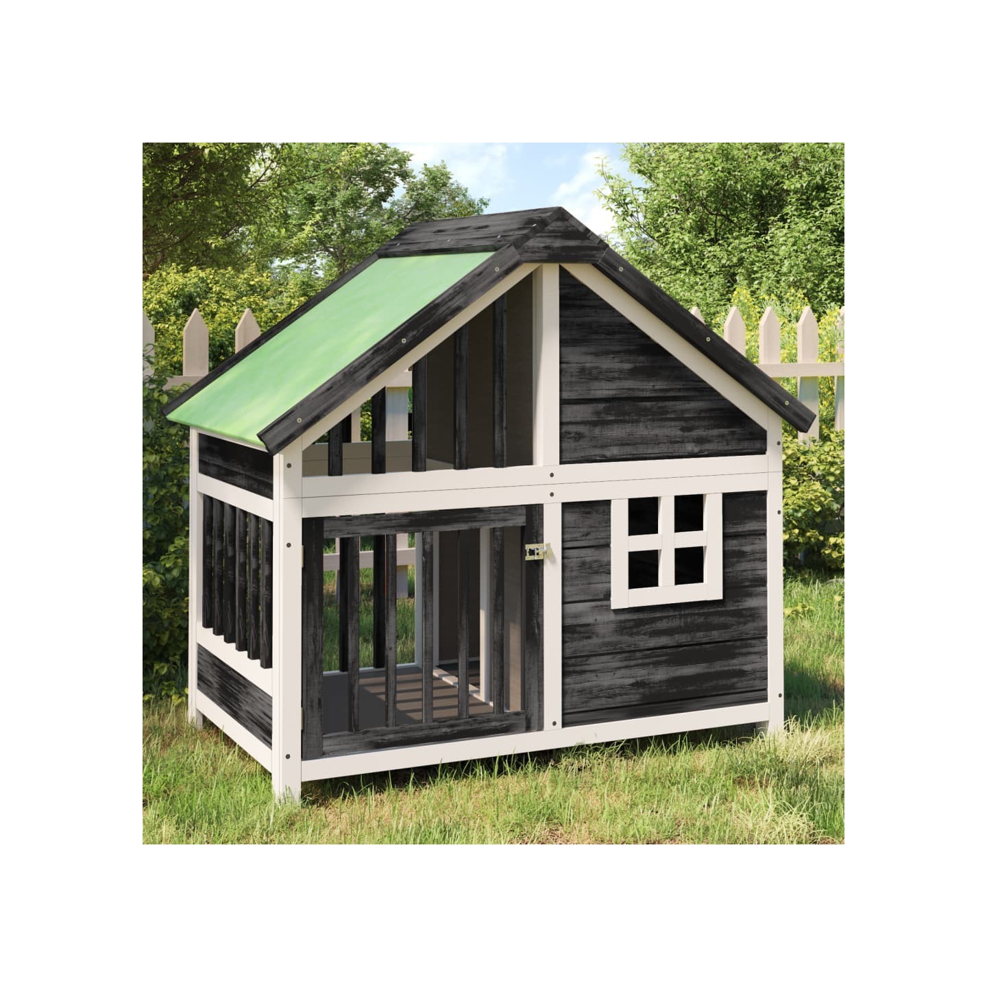 Chenil gris 96x60,5x87 cm bois de pin solide