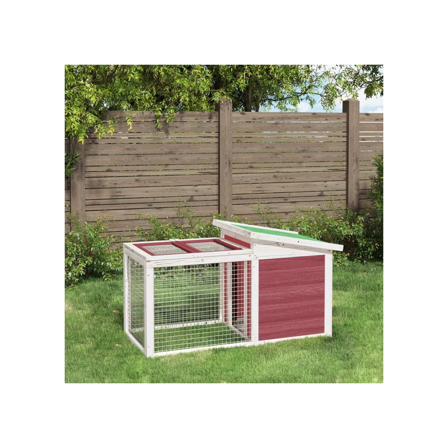 Clapier moka 100,5x54x55 cm bois de pin massif