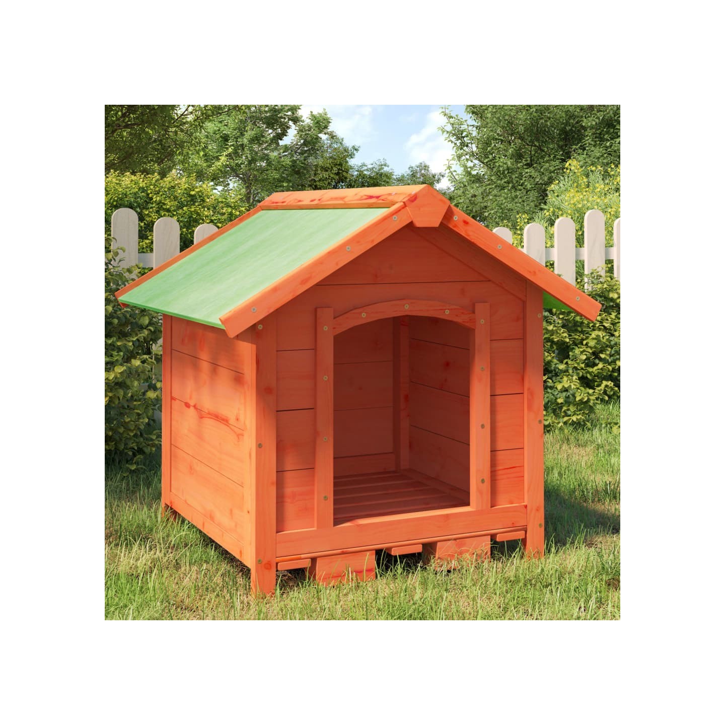Chenil marron 65x65x61,5 cm bois de pin solide