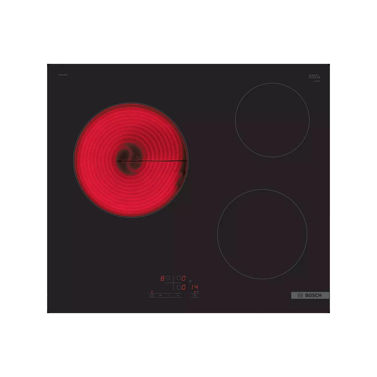 Plaque vitrocéramique Bosch PKM611BB8E 3 foyers | Nimestore
